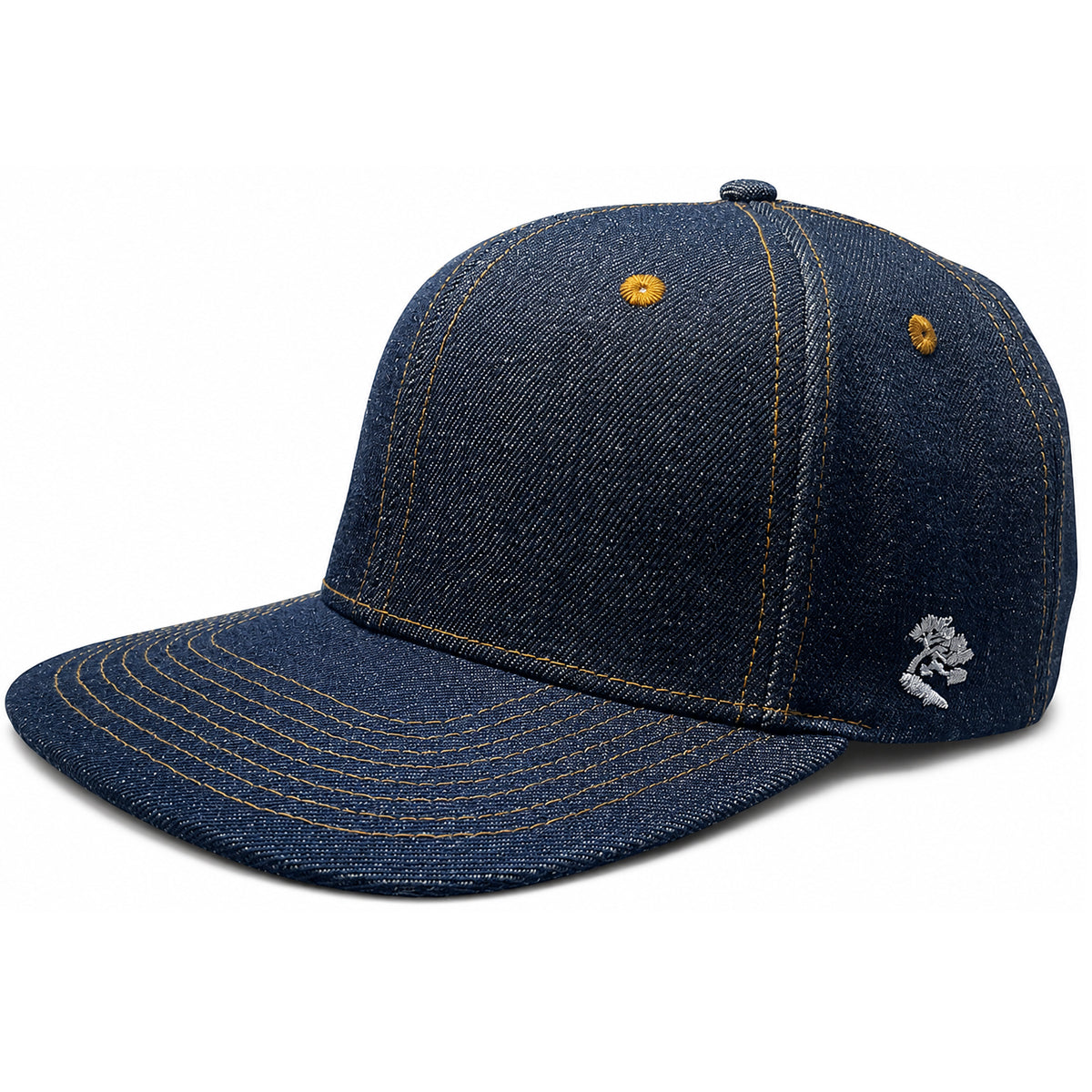 14oz Cone Mills Denim Snapback HAT CFDCo Workman Label - Mid Crown