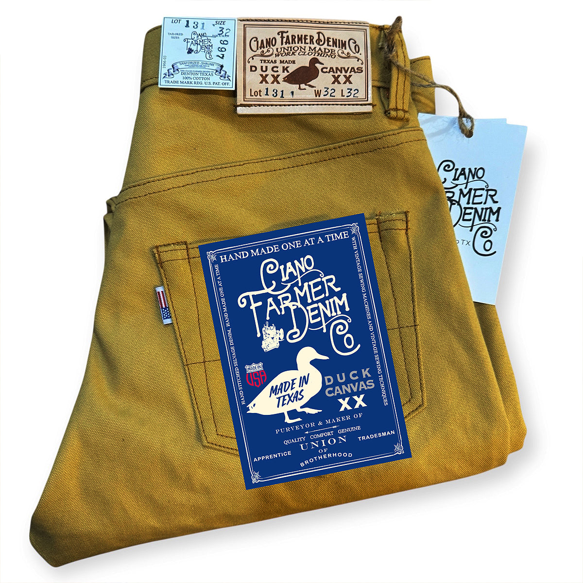 18oz Duck Canvas LITE OCHRE 5 POCKET