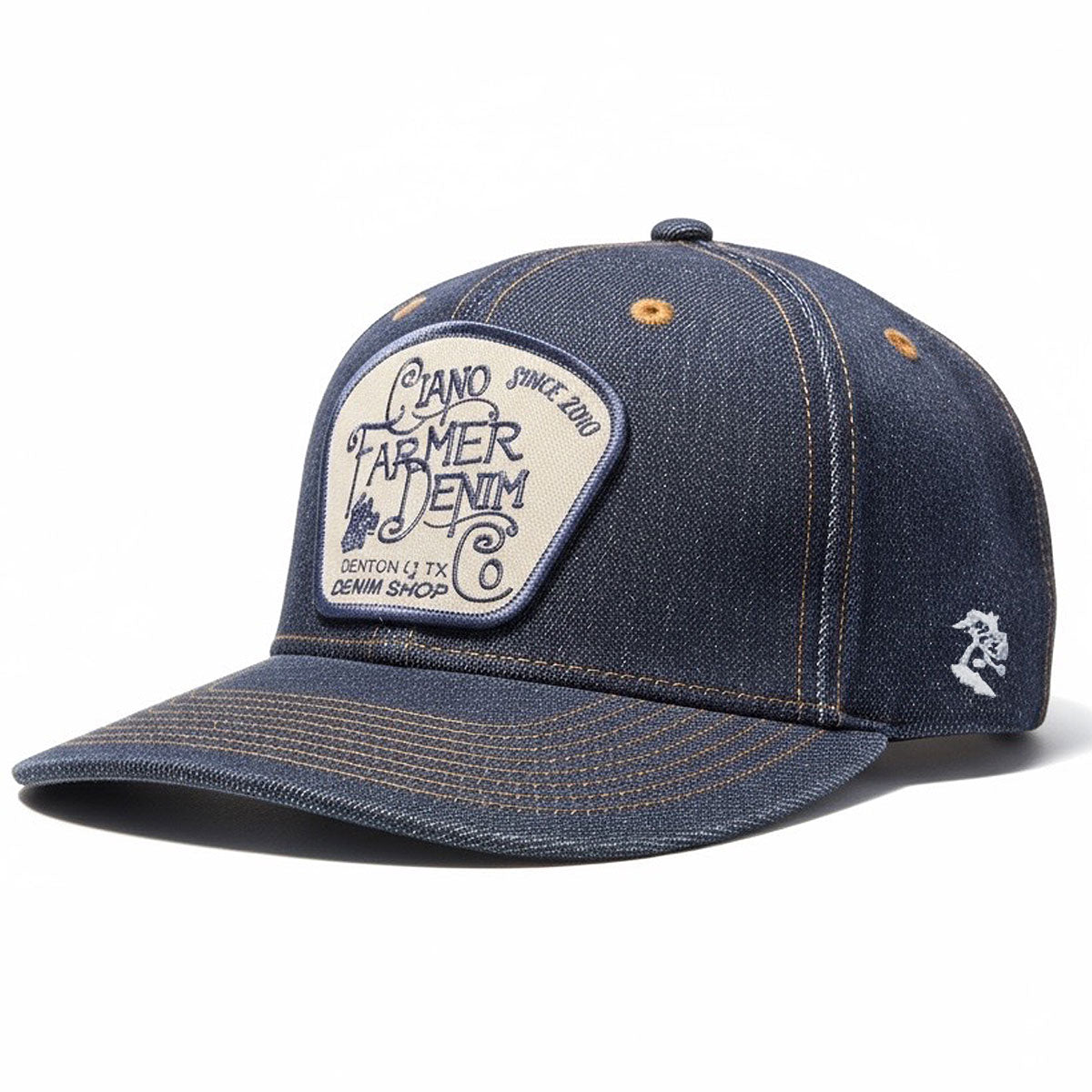 14oz Cone Mills Denim Snapback HAT CFDCo Fisherman Patch