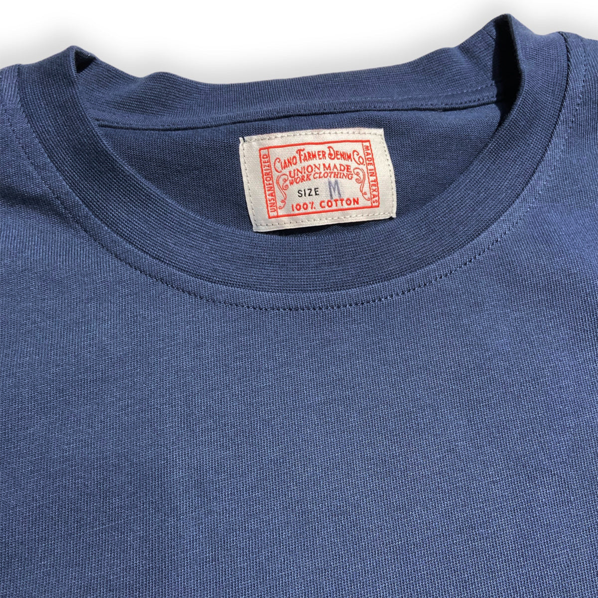 8.4oz TEXAS MADE "HEAVY ORGANIC" Crew Neck Indigo