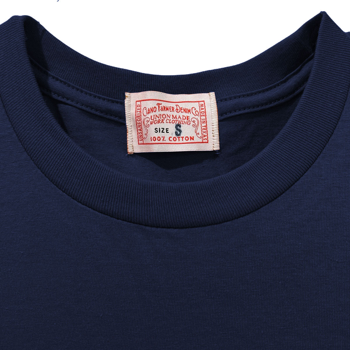 4.4oz TEXAS MADE Navy Crew Neck Embroidery