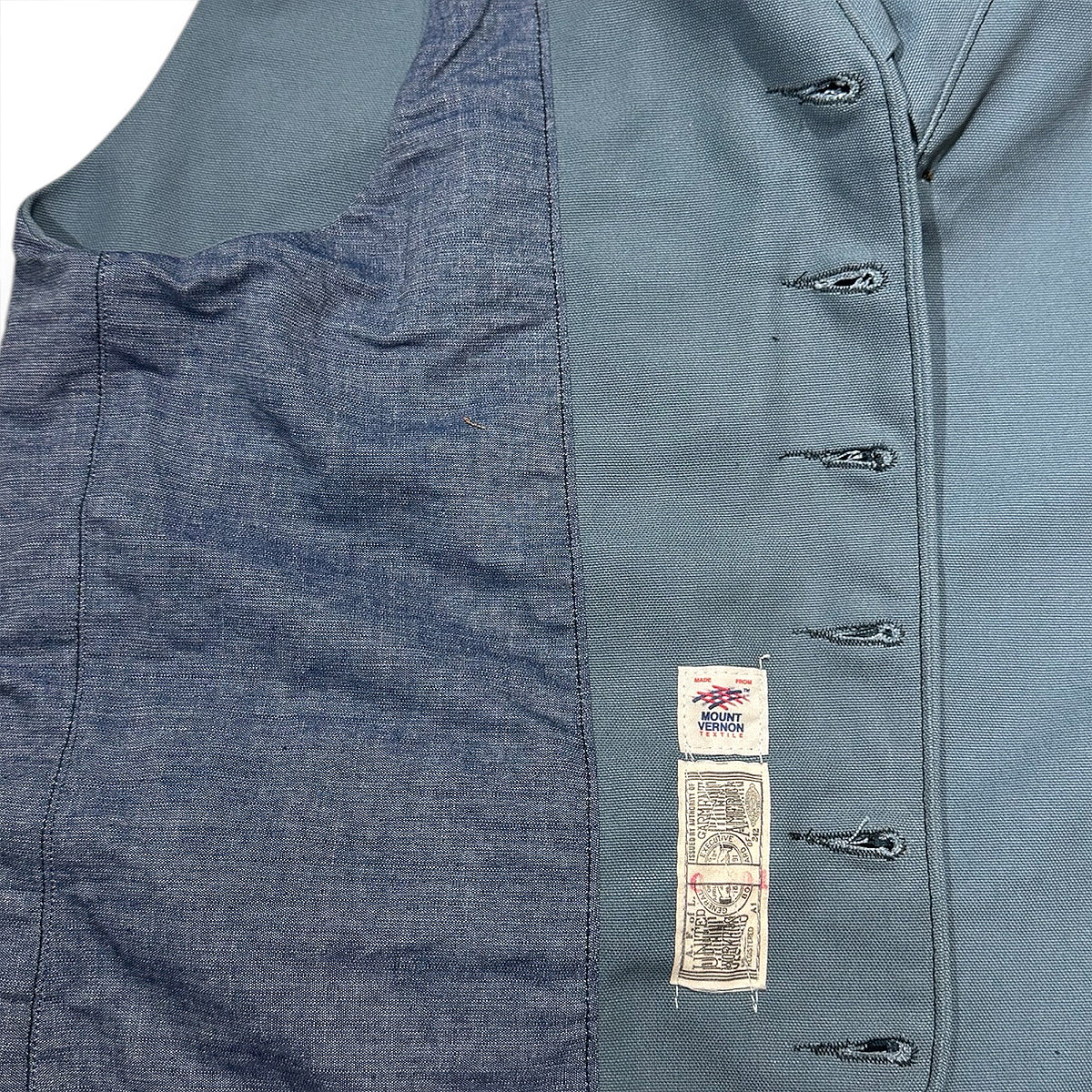 #133 12oz Duck Canvas Type D Waistcoat Seagrass