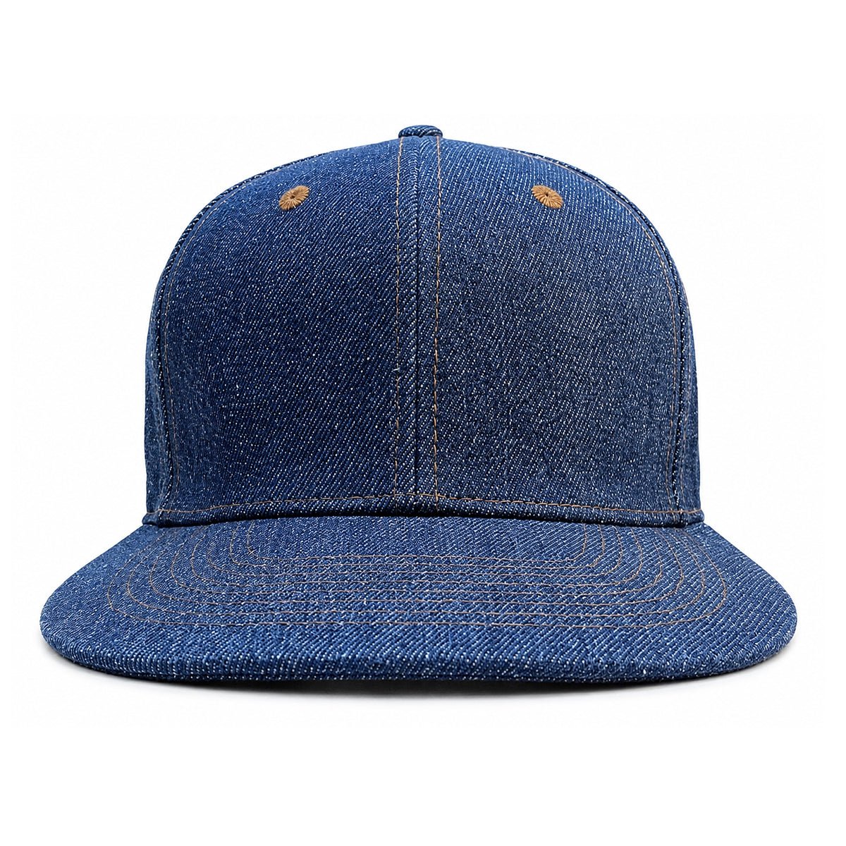 14oz Cone Mills Denim Snapback HAT Blank - Mid Crown