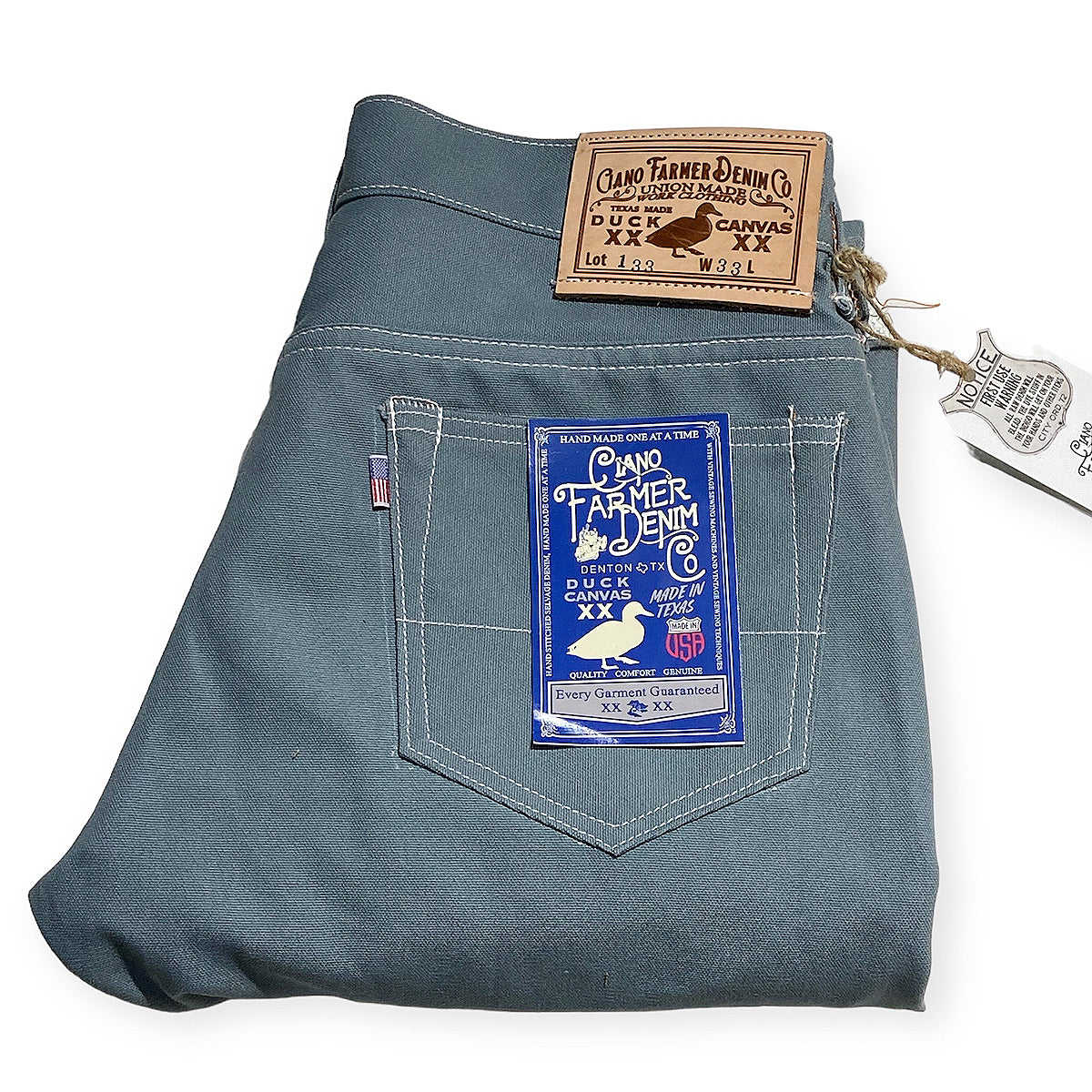 #133 12oz Duck Canvas Seagrass 5 POCKET Version