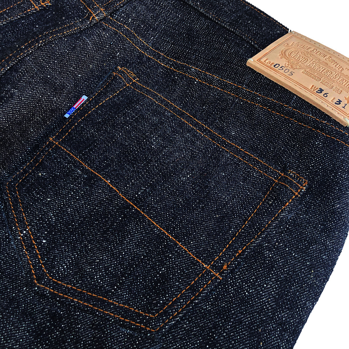 #0505 18oz Japanese INDIGO 'Secret Denim" Selvedge 5 Pocket Version