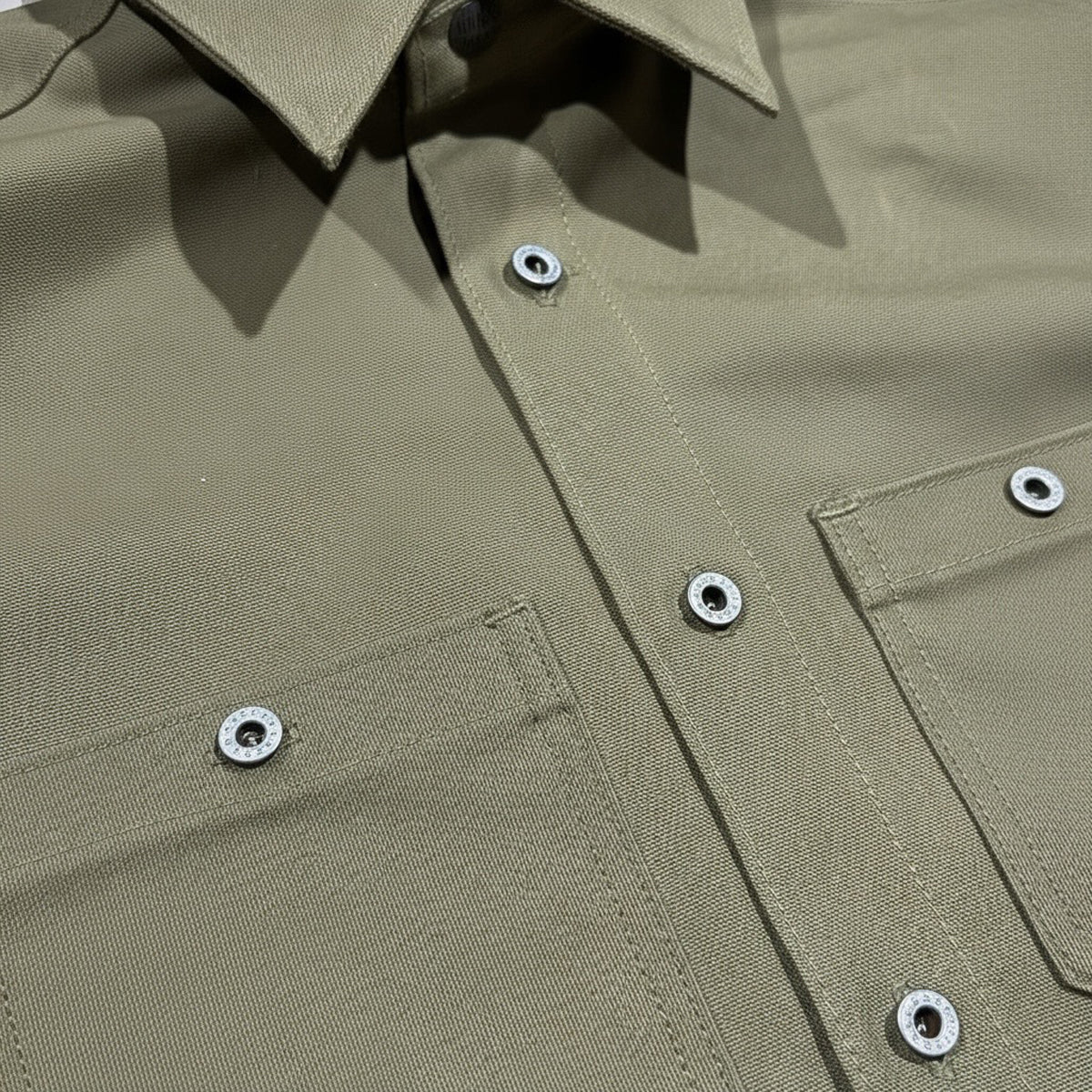 #133 12oz USA Duck Canvas Work Shirt Moss Green