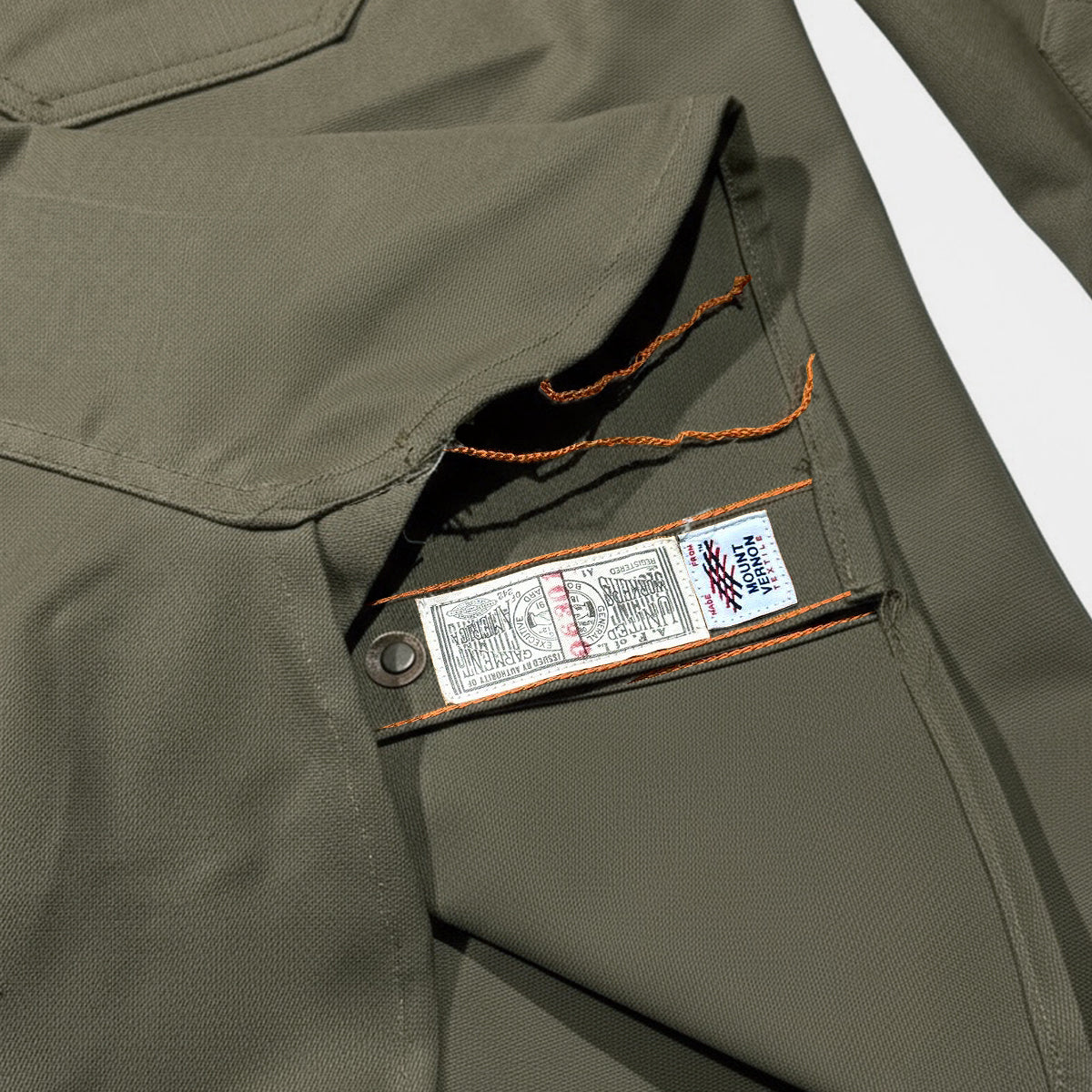 #133 12oz USA Duck Canvas Work Shirt Moss Green