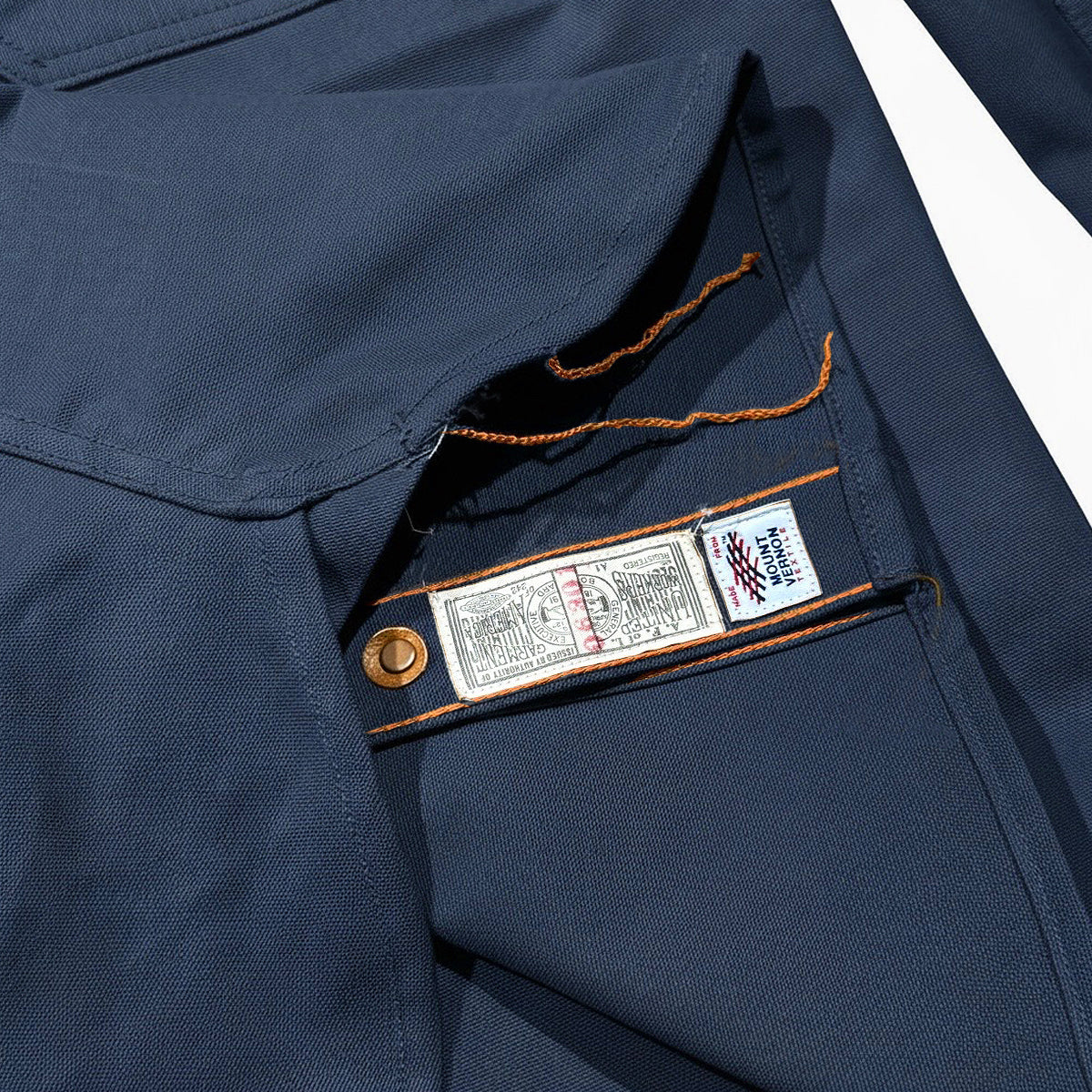 #133 12oz USA Duck Canvas Work Shirt Navy