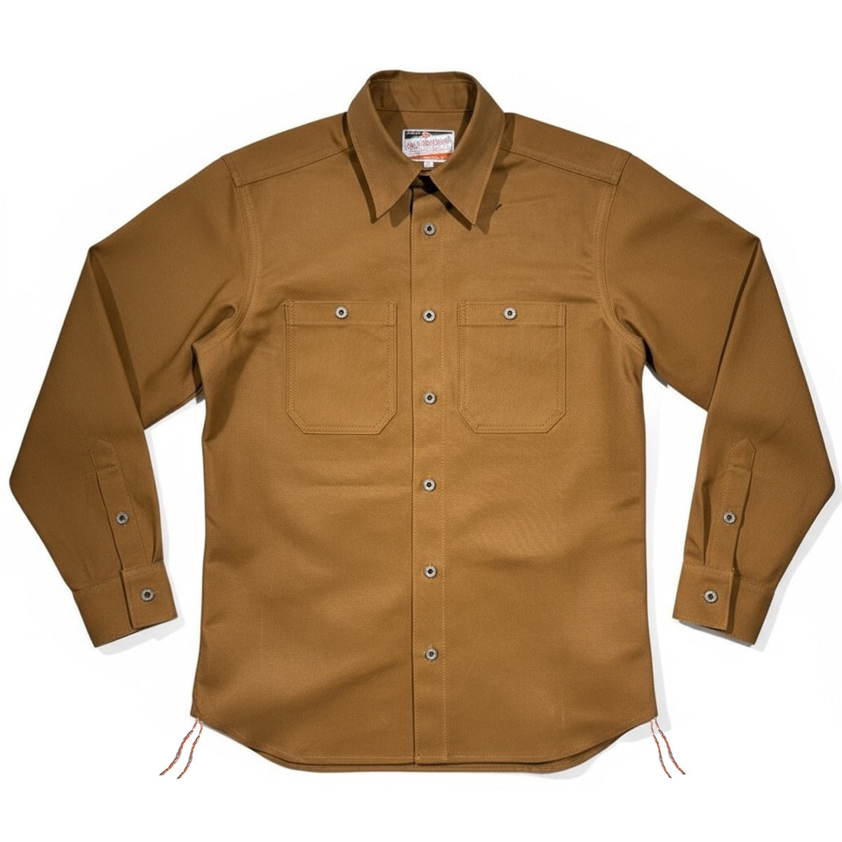 #133 12oz USA Duck Canvas Work Shirt Ochre Brown