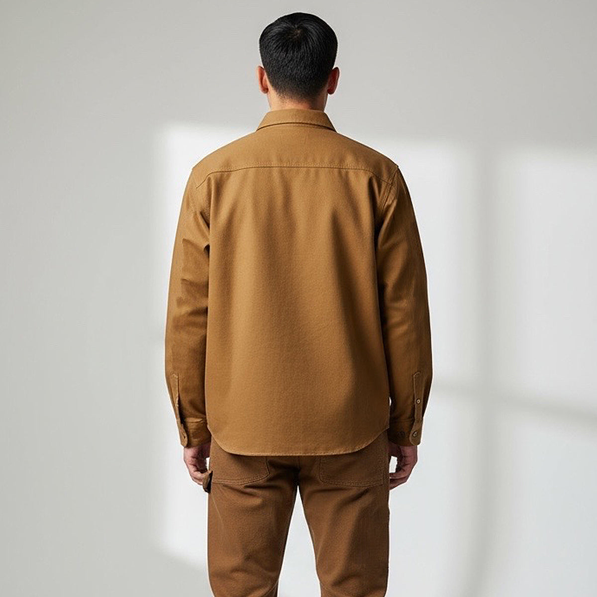 #133 12oz USA Duck Canvas Work Shirt Ochre Brown