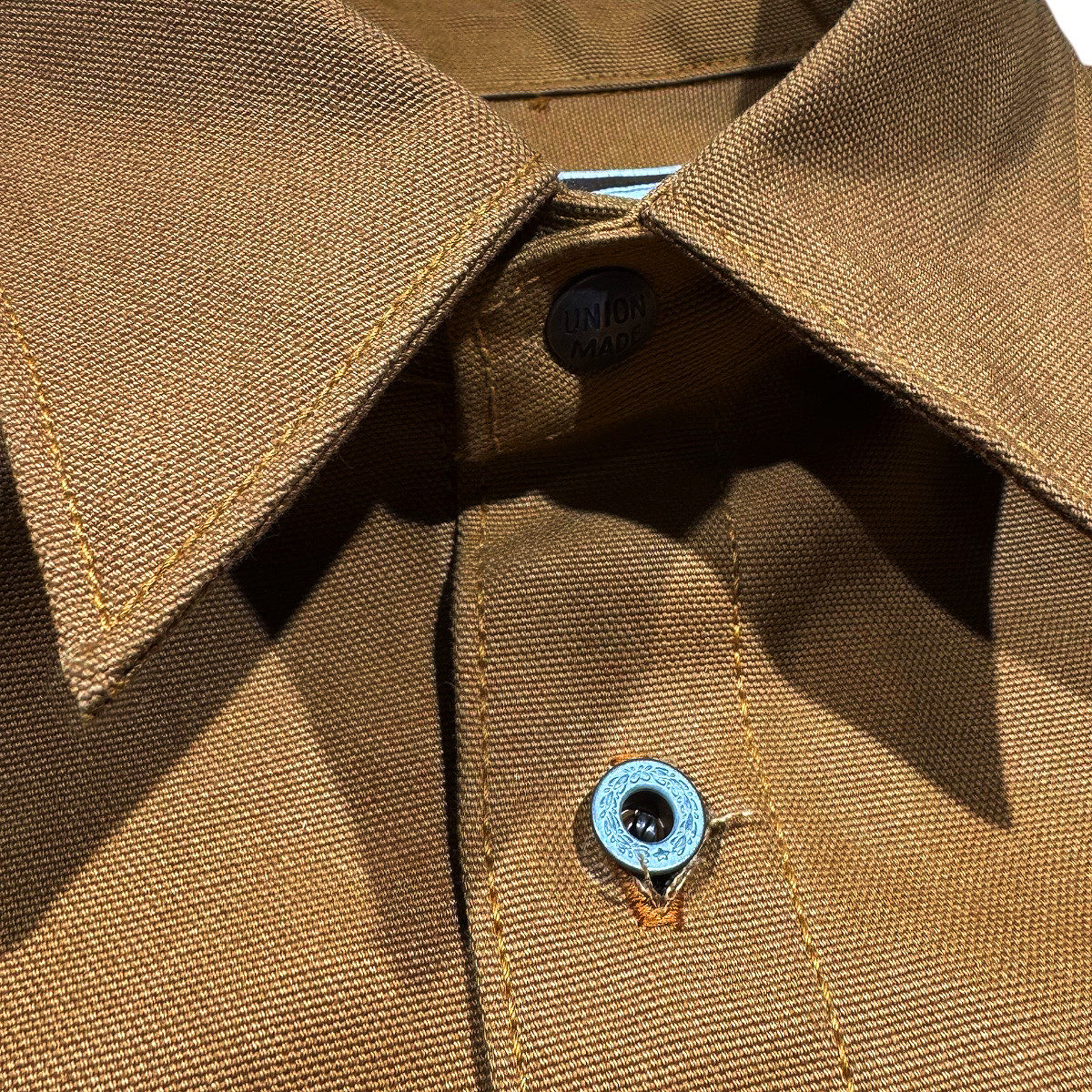#133 12oz USA Duck Canvas Work Shirt Ochre Brown