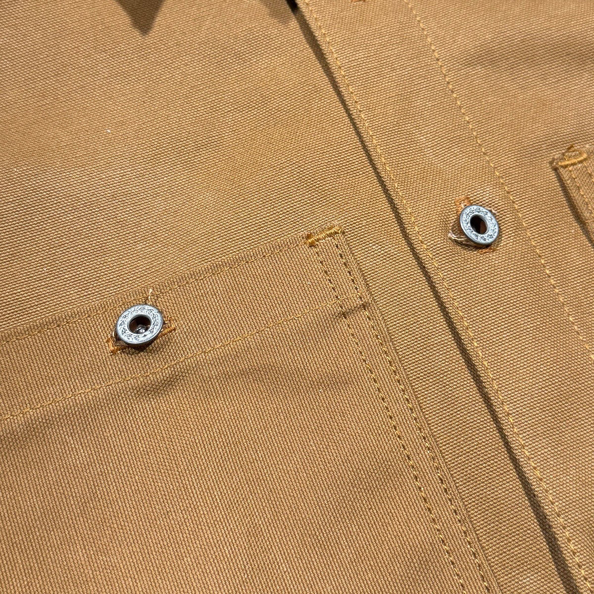 #133 12oz USA Duck Canvas Work Shirt Ochre Brown