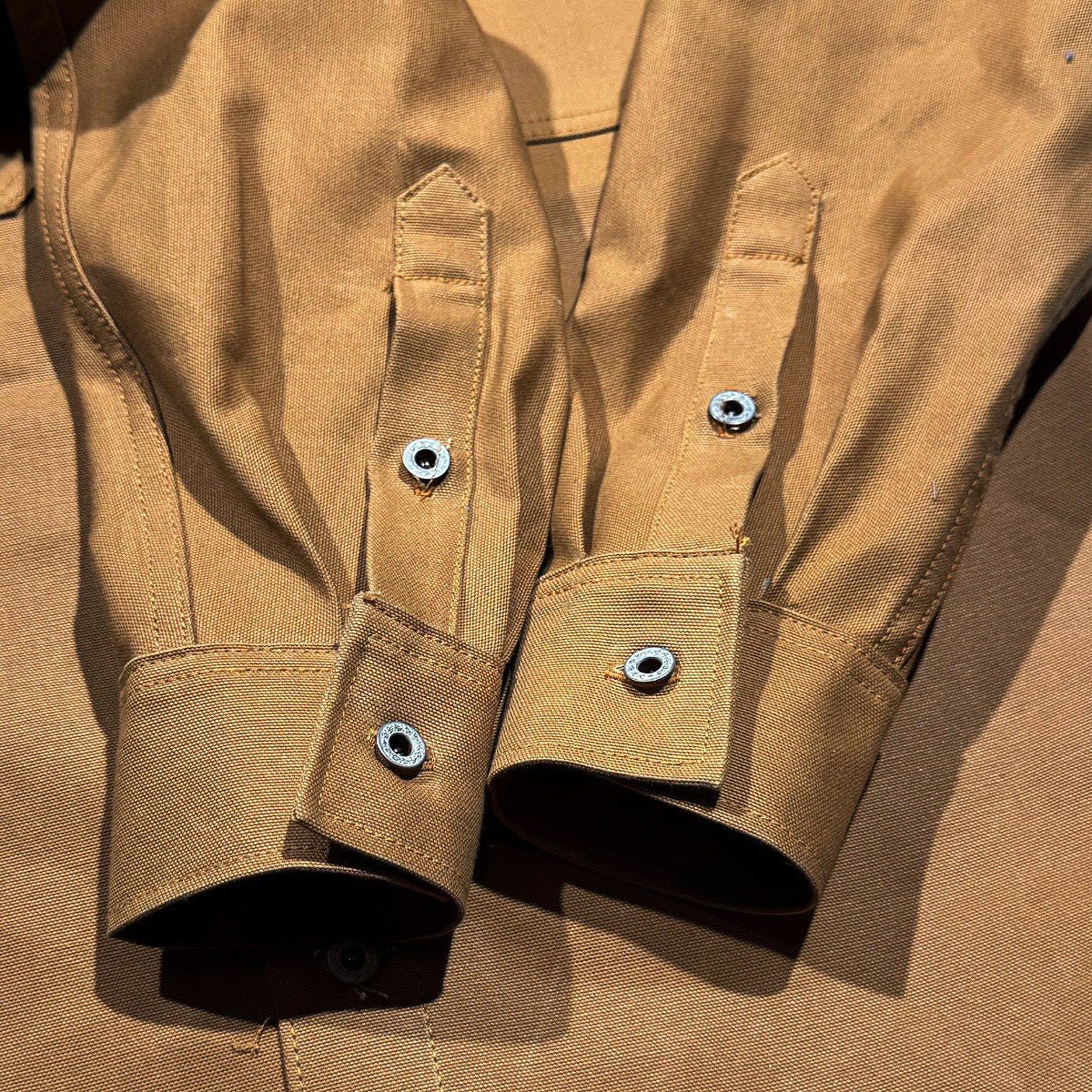 #133 12oz USA Duck Canvas Work Shirt Ochre Brown