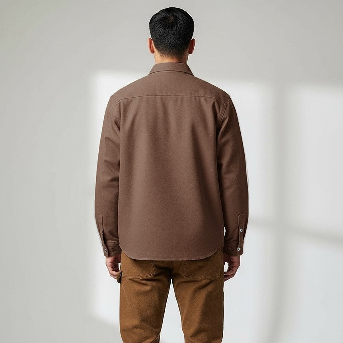 #133 12oz USA Duck Canvas Work Shirt Timber Brown