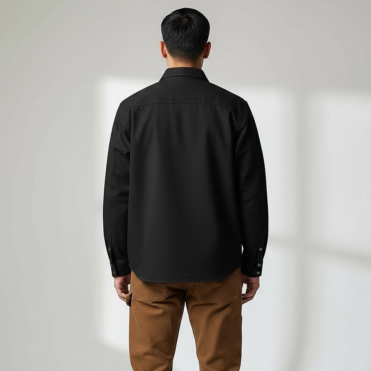 #133 12oz USA Duck Canvas Work Shirt Black (OPSTK)