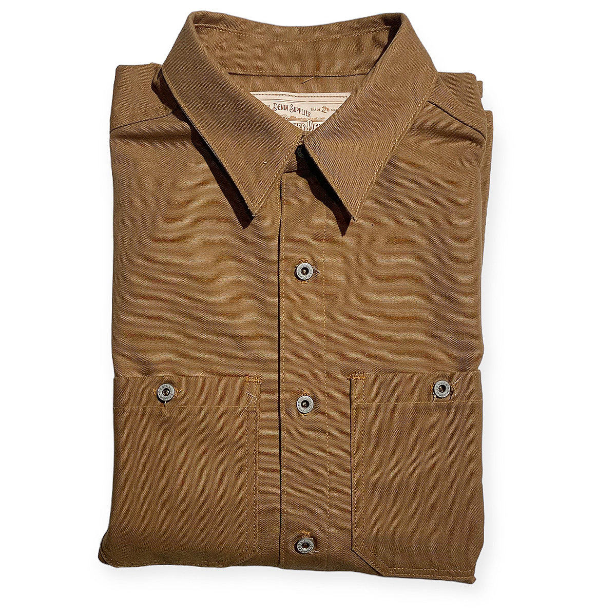 #133 12oz USA Duck Canvas Work Shirt Ochre Brown