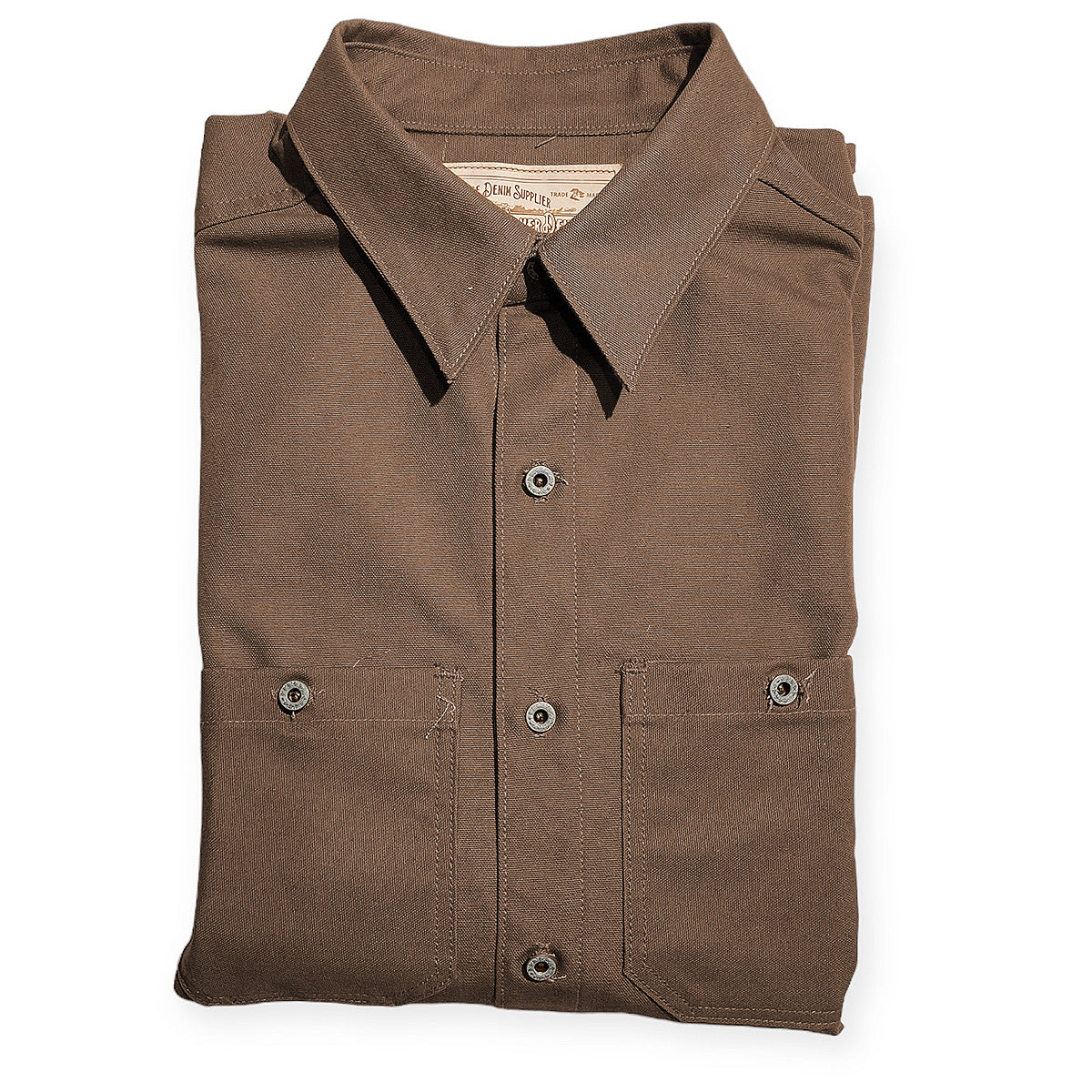 #133 12oz USA Duck Canvas Work Shirt Timber Brown