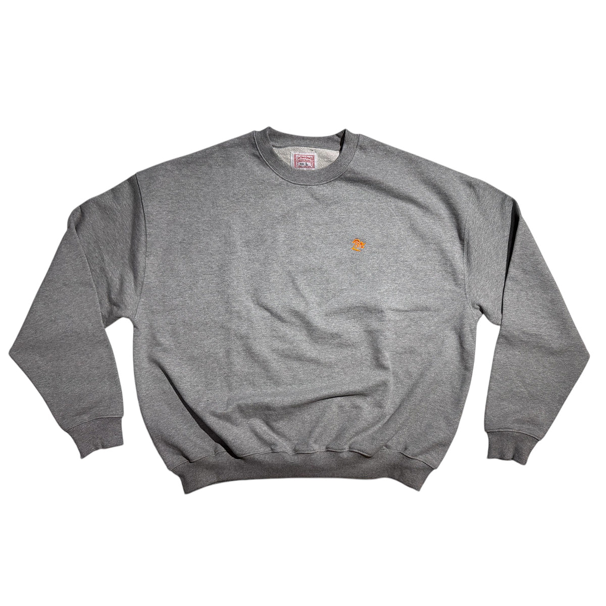 14oz / 470GSM Heavy Weight CREW - 100% ORGANIC Cotton HEATHER GREY French Terry