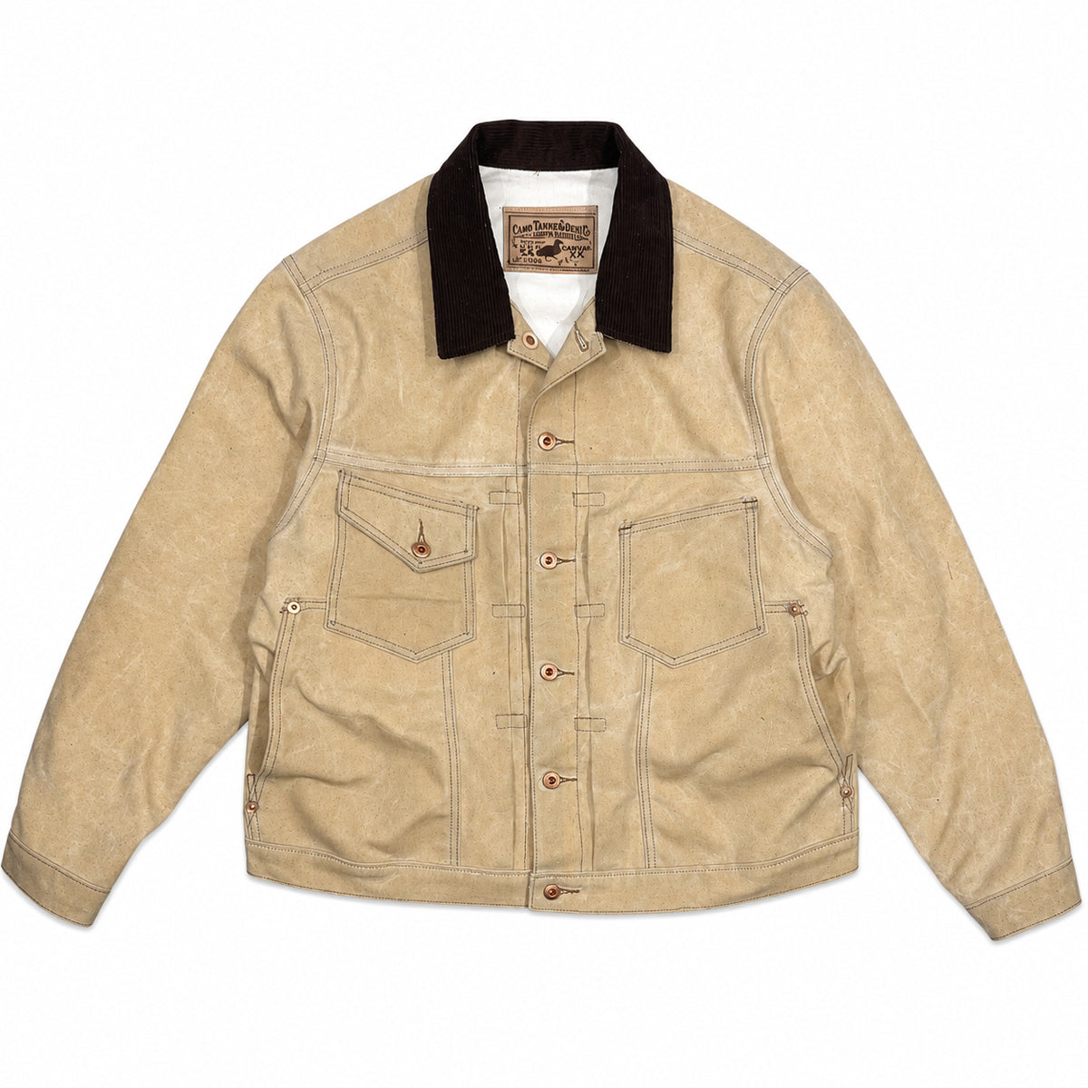 #3006 18oz Wax Duck Canvas Natural "Pinkerton" Fieldhand Jacket