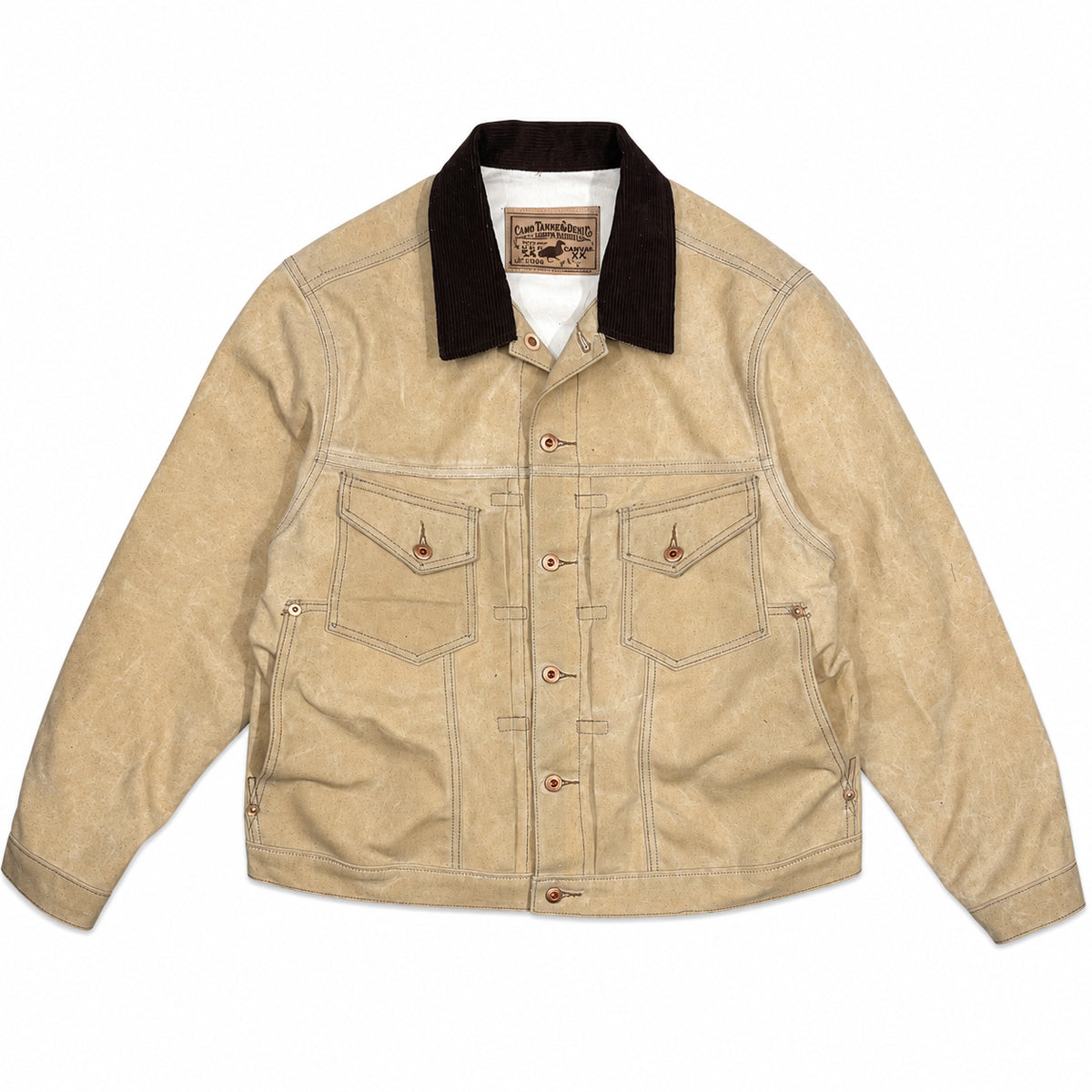 #3006 18oz Wax Duck Canvas Natural "Pinkerton" Fieldhand Jacket