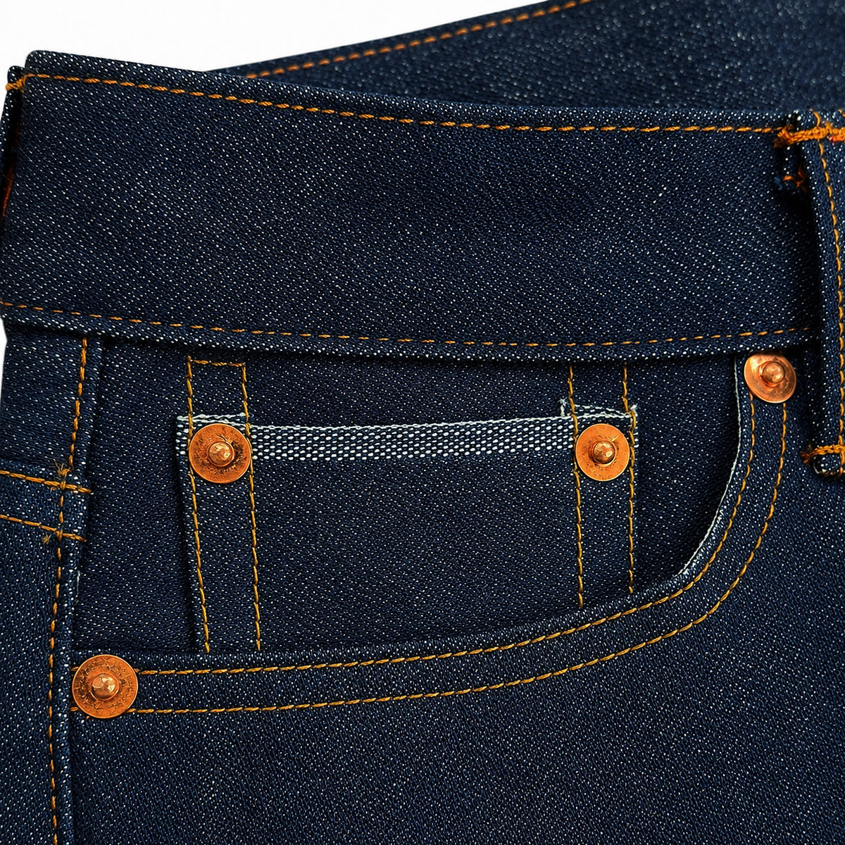 Vintage Dead Stock 1960s USA 15oz Broken Twill Selvage Denim [Slim Fit 901]