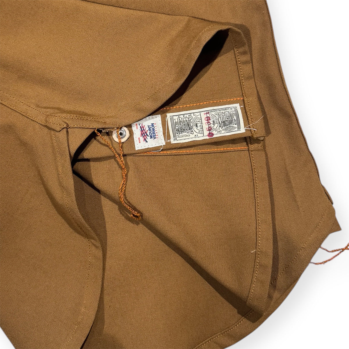 #131 10oz Duck Canvas Ochre BROWN Saw Tooth Work Shirt Short Sleeve (OPSTK)