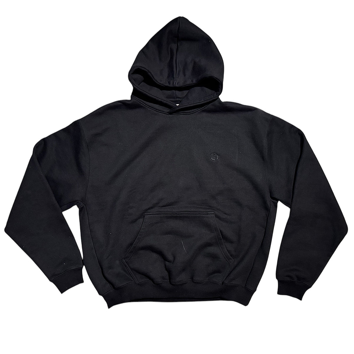 26oz / 870GSM Ultra Heavy Weigh Hoodie - 100% ORGANIC Cotton Black French Terry