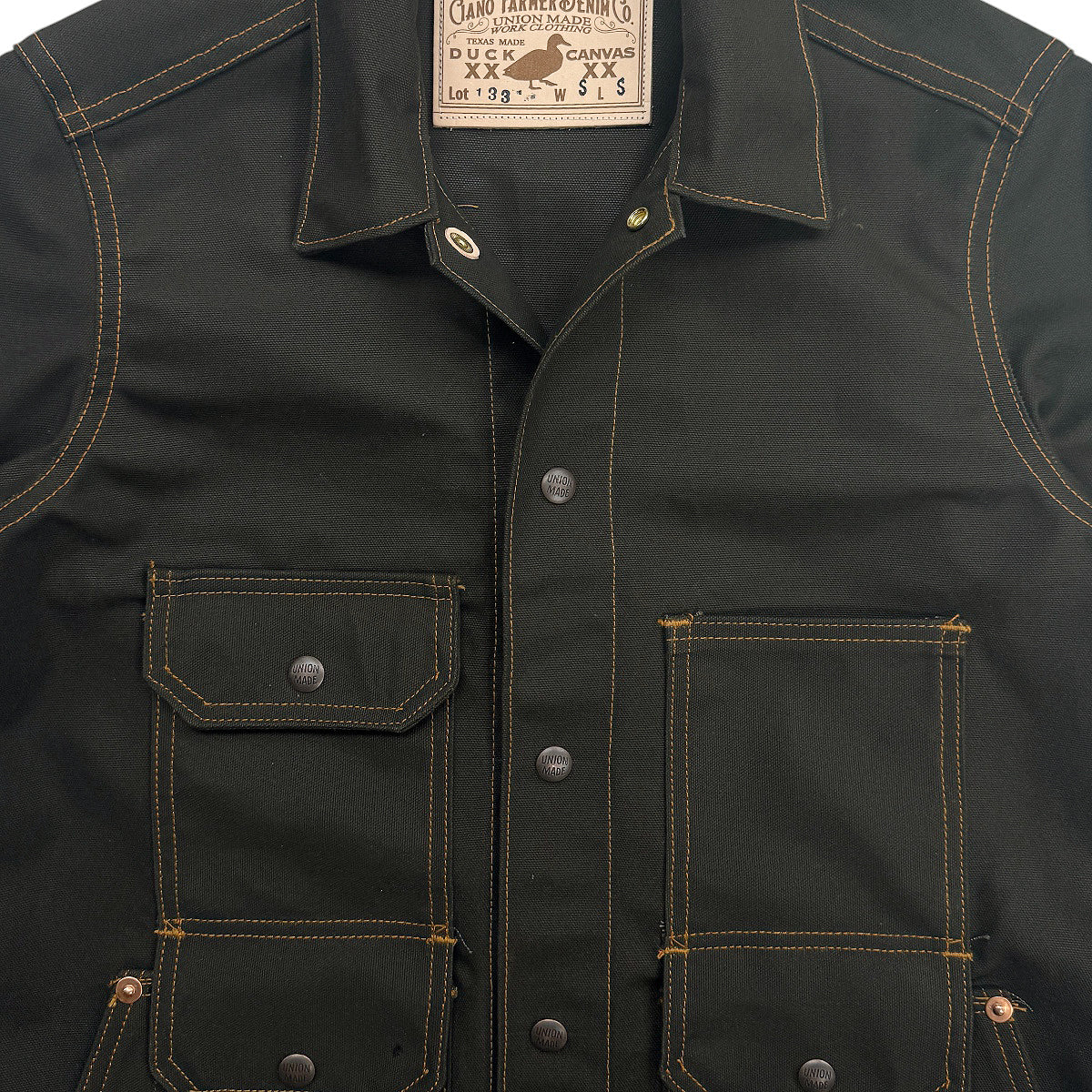 #133 12oz Duck Canvas Barbary Core Coat Olive