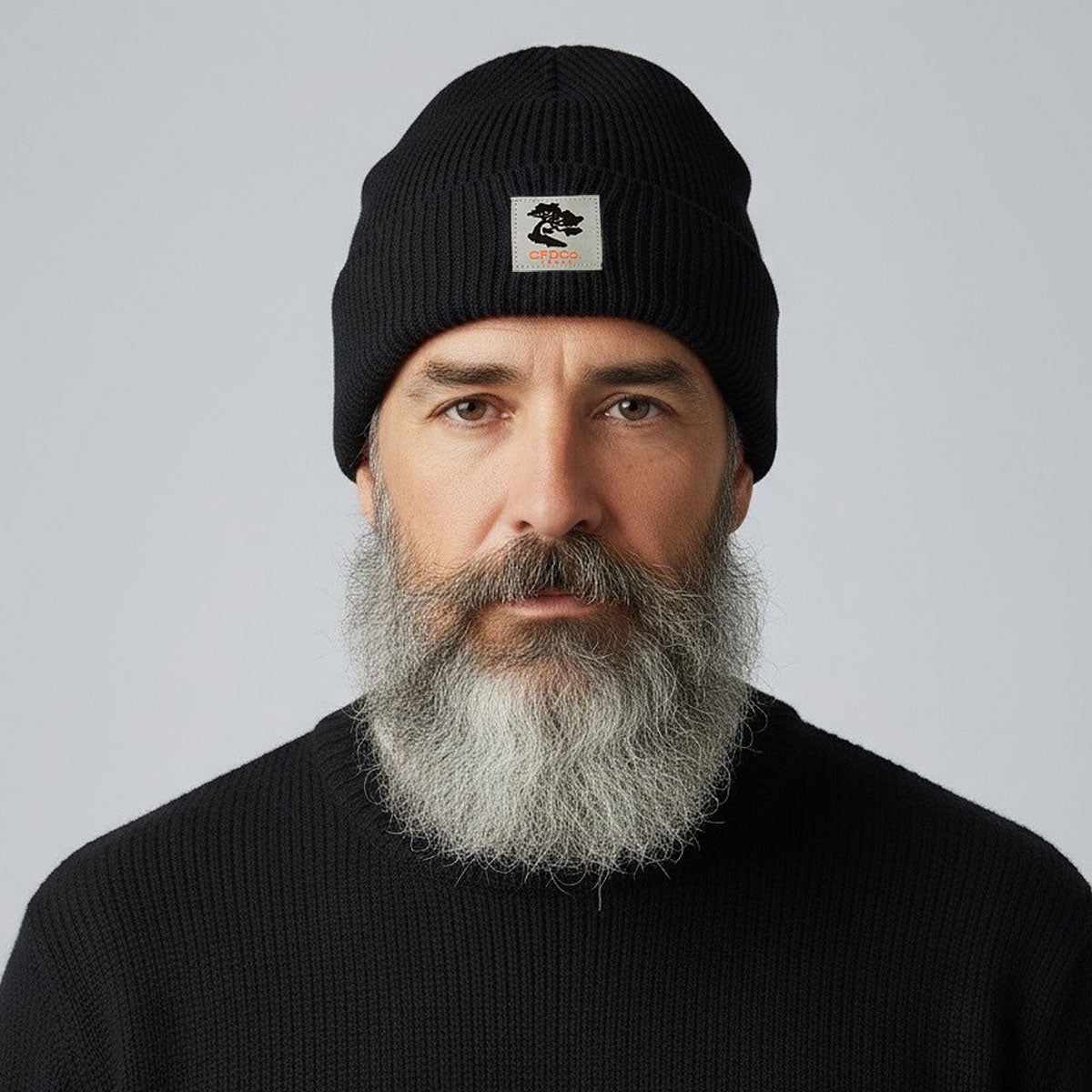 Black Cashmere Merino Wool Beanie