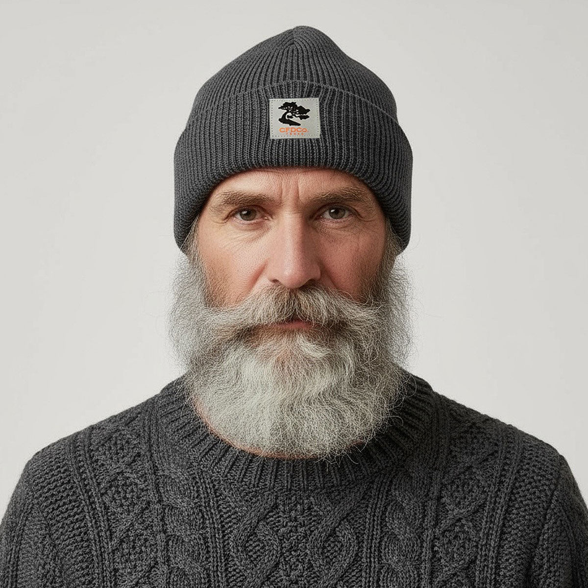 Heather Grey Cashmere Merino Wool Beanie