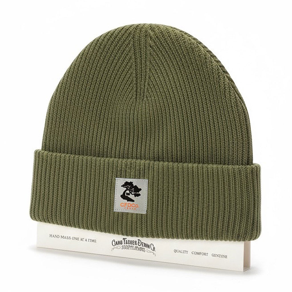 Olive Cashmere Merino Wool Beanie