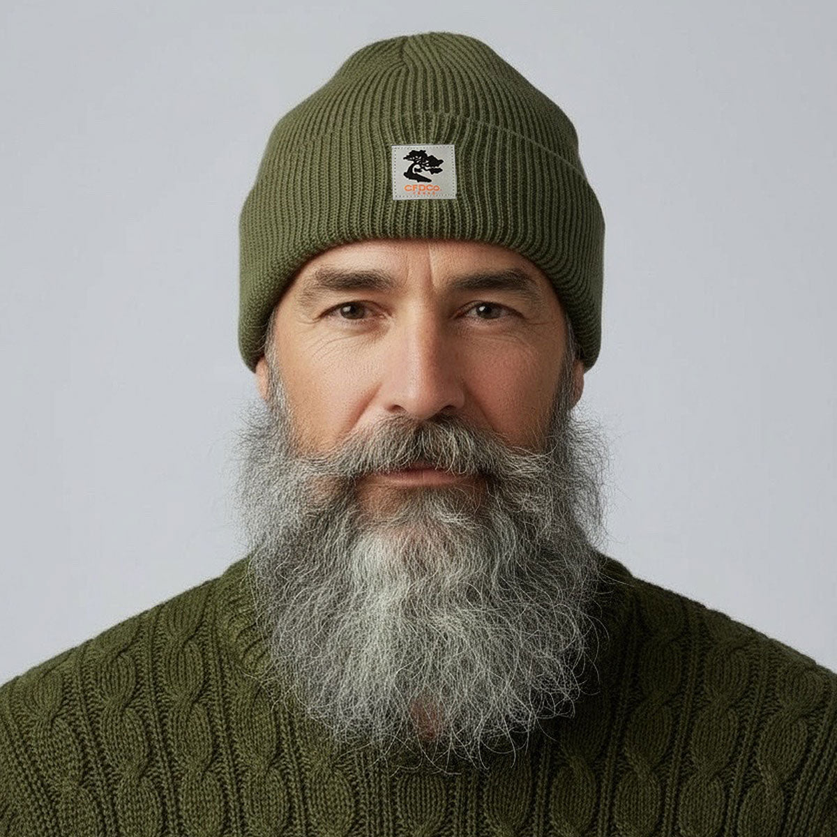Olive Cashmere Merino Wool Beanie