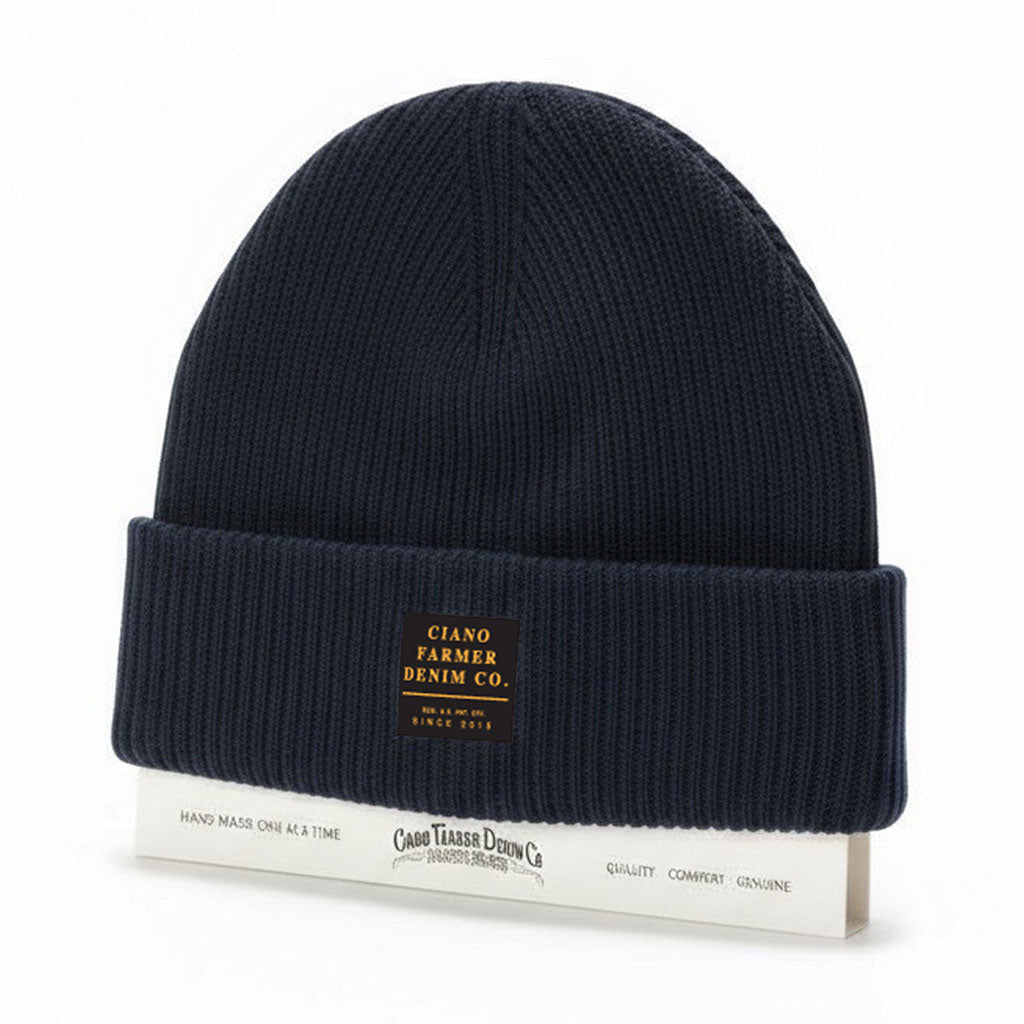 Navy Cashmere Merino Wool Beanie Mil Spec
