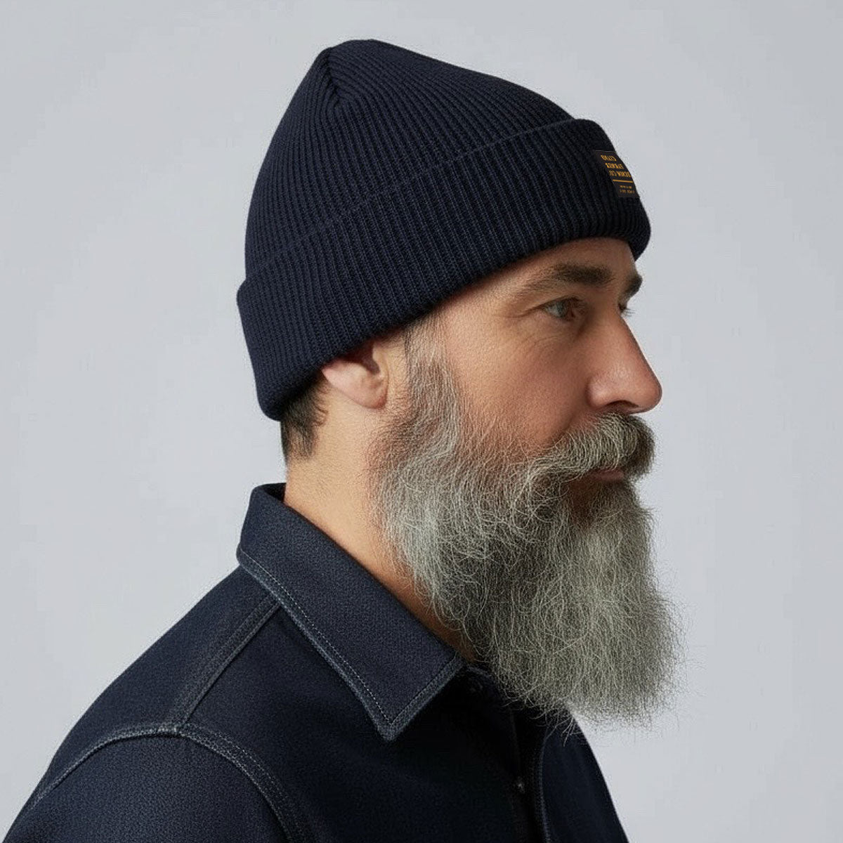 Navy Cashmere Merino Wool Beanie Mil Spec