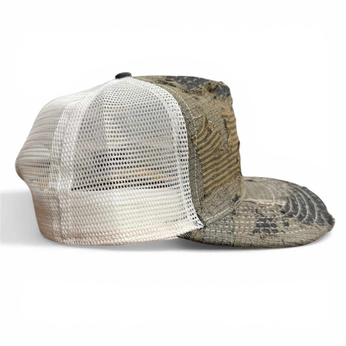 #B0ROBRN Japanese Boro HAT 5 Panel- Mid Crown
