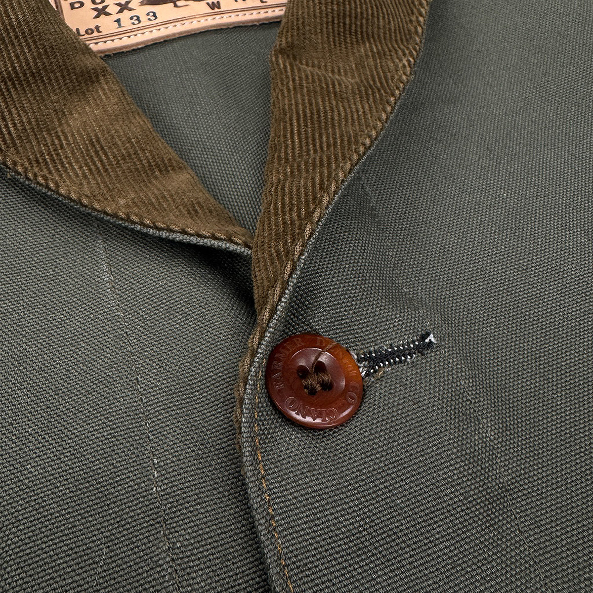 OPSTK #133 12oz Moss Green Duck Canvas 1930's Modify Cossack Jacket "Slim Fit"