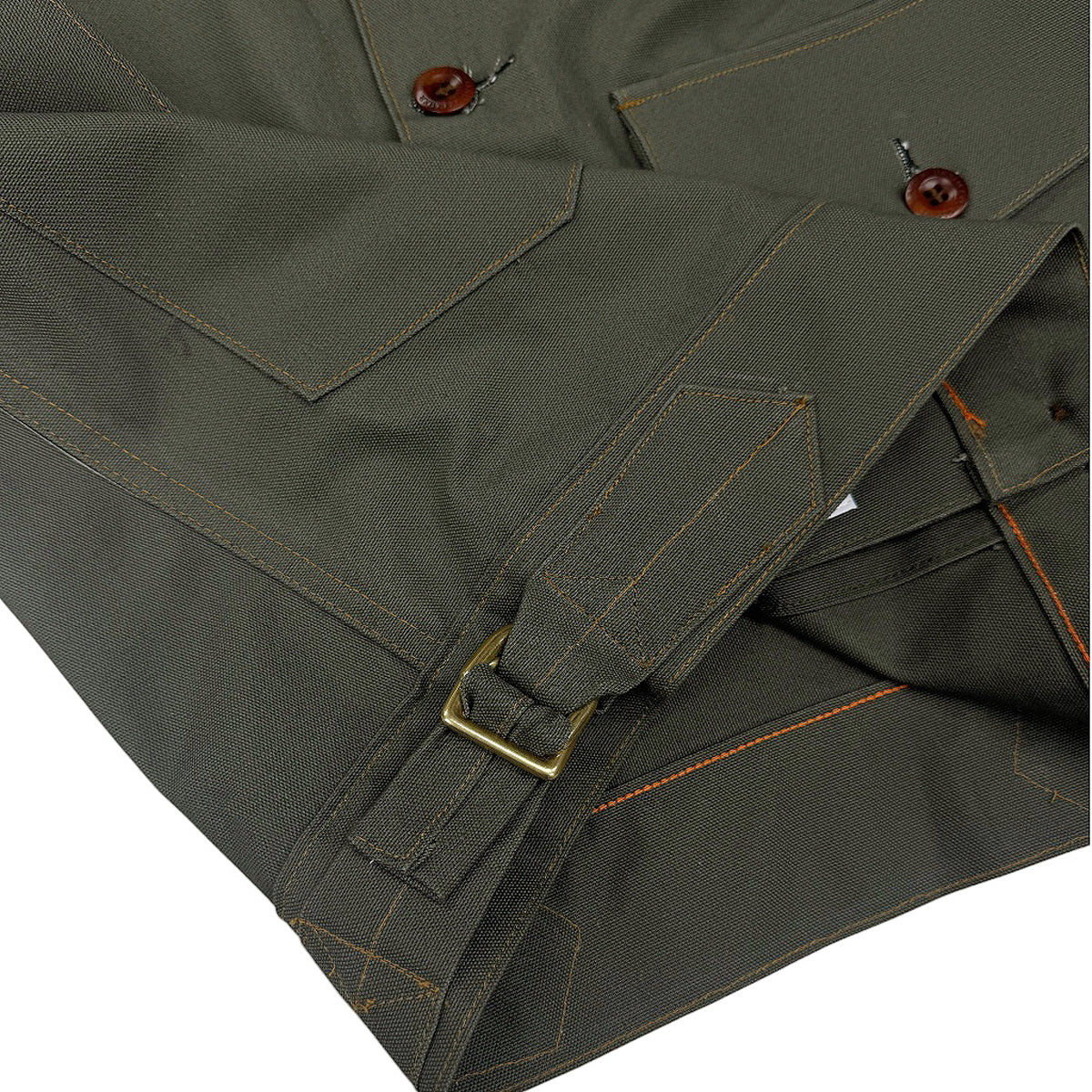 OPSTK #133 12oz Moss Green Duck Canvas 1930's Modify Cossack Jacket "Slim Fit"