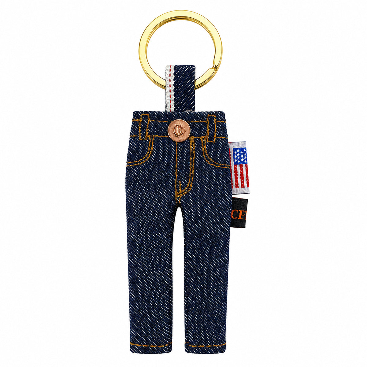 #186 Cone Mills Tiny Jean Keychain