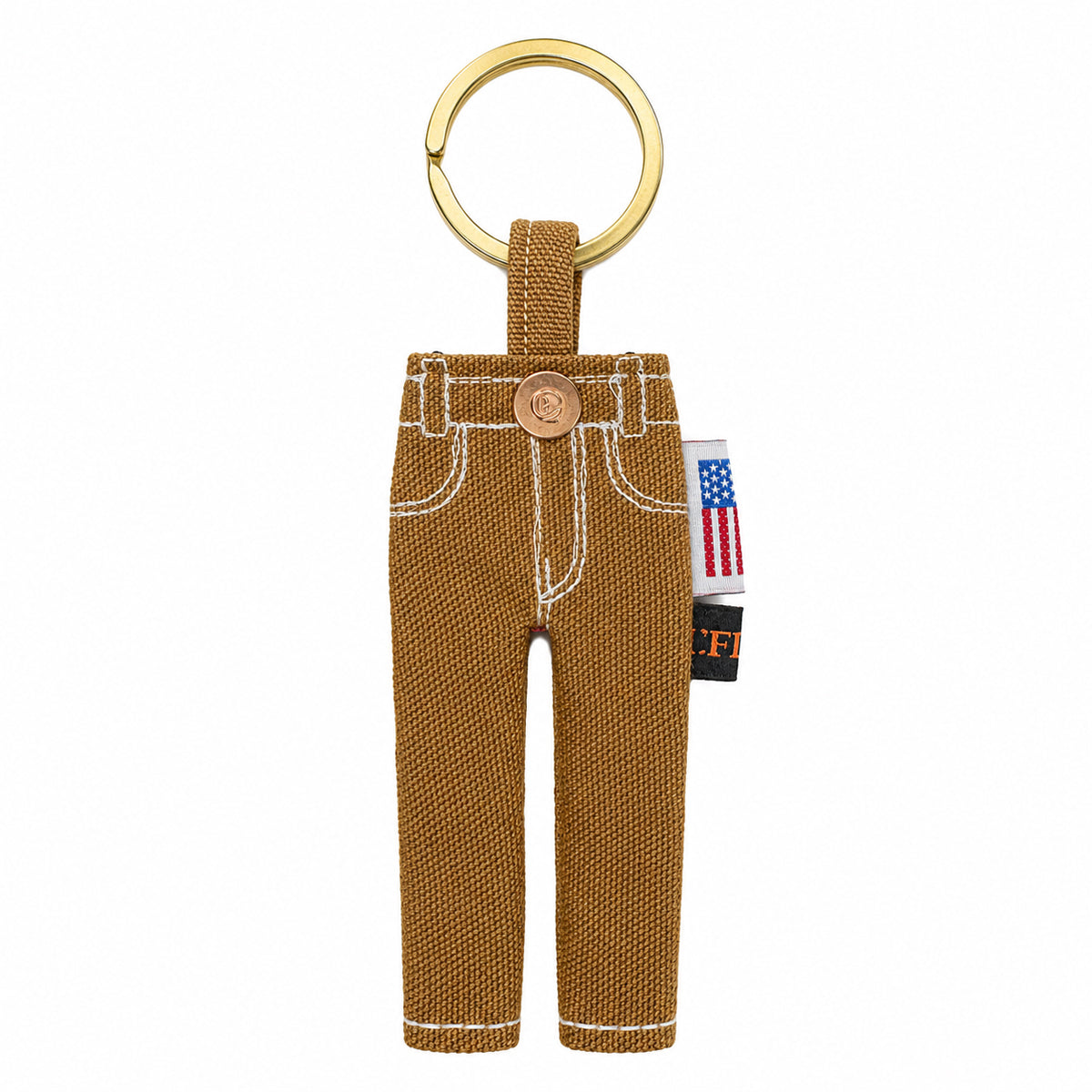 #133 Duck Canvas Ochre Tiny Jean Keychain