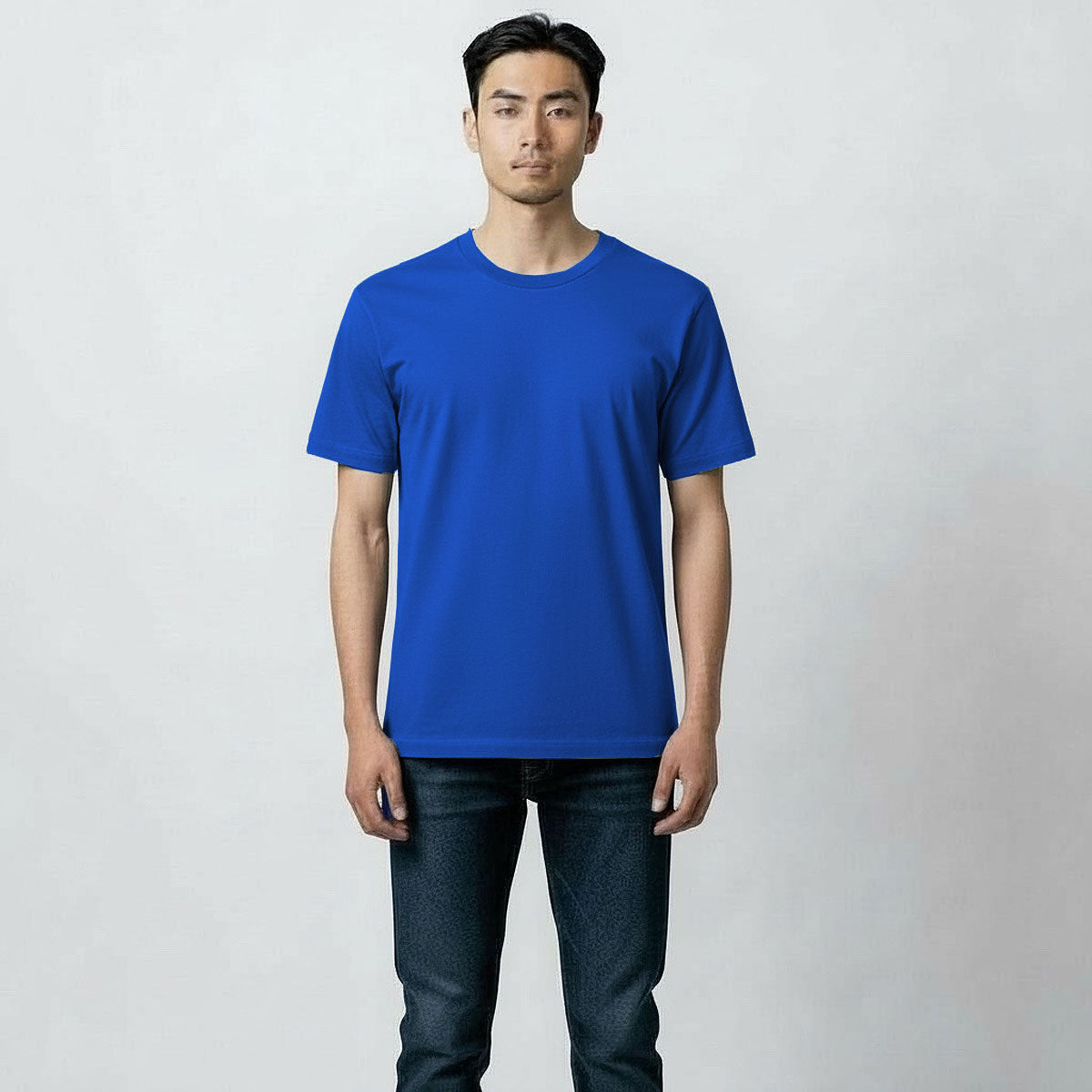 8.4oz TEXAS MADE "HEAVY ORGANIC" Crew Neck Cobalt Blue