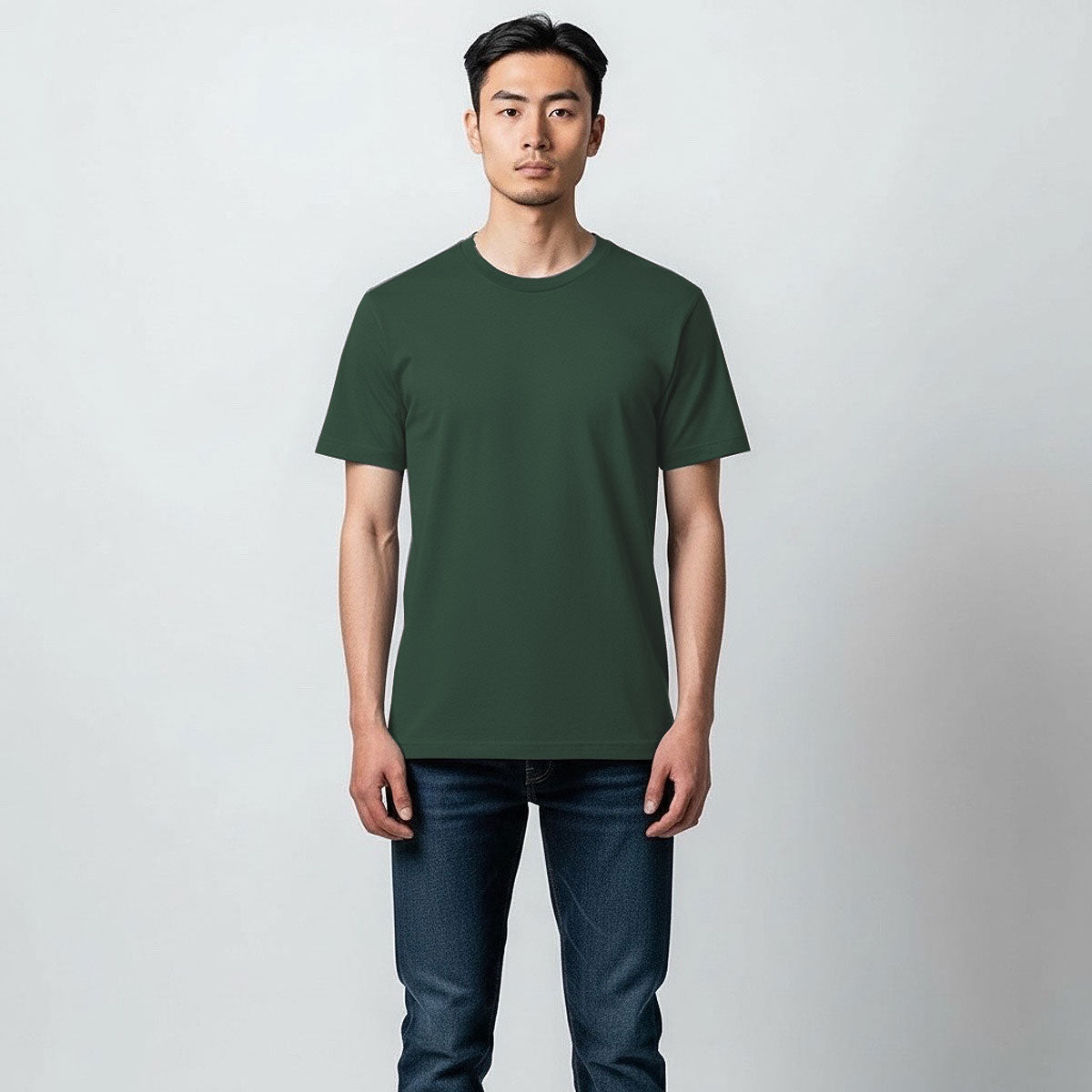 8.4oz TEXAS MADE "HEAVY ORGANIC" Crew Neck Kelly Green