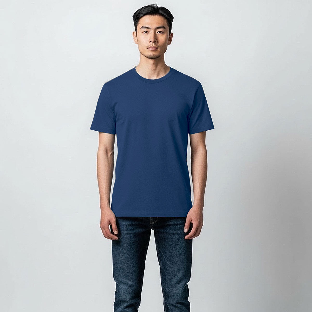 8.4oz TEXAS MADE "HEAVY ORGANIC" Crew Neck Indigo