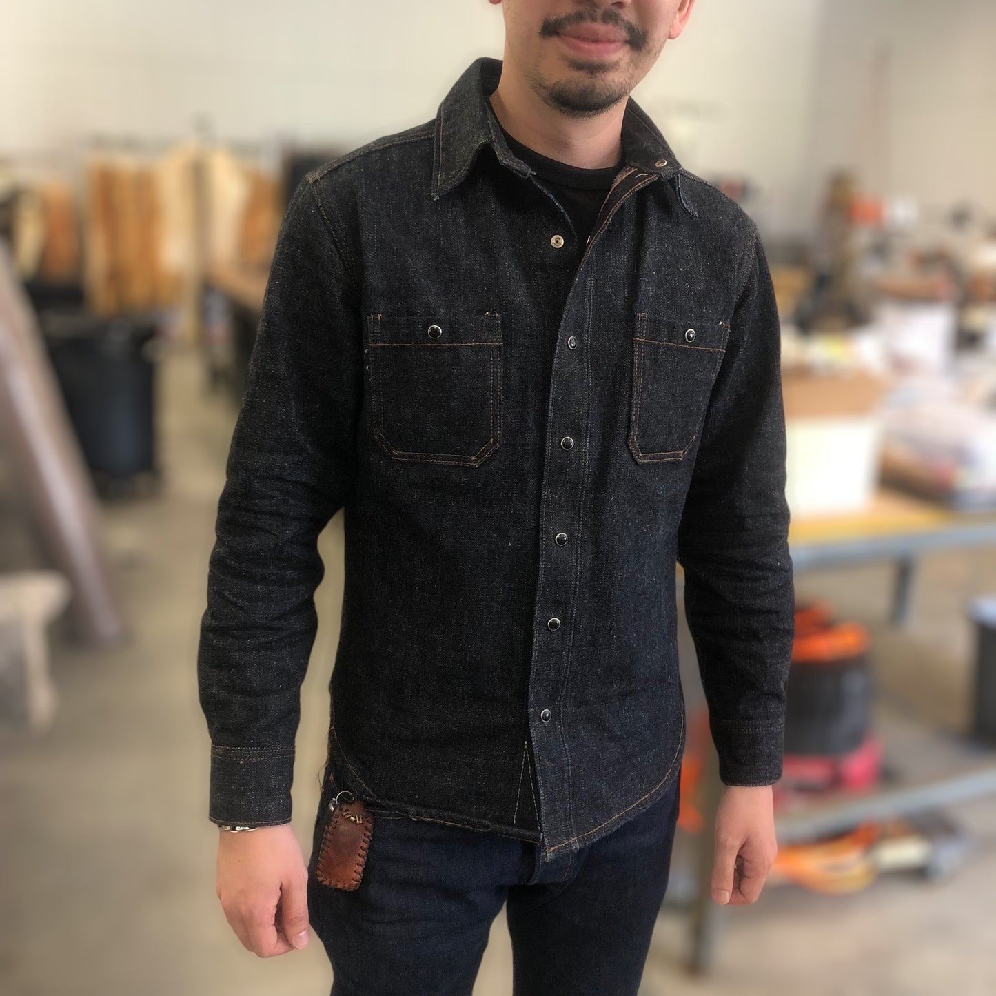 #0505 16oz Japanese INDIGO 'Secret Denim" Selvage Work Shirt