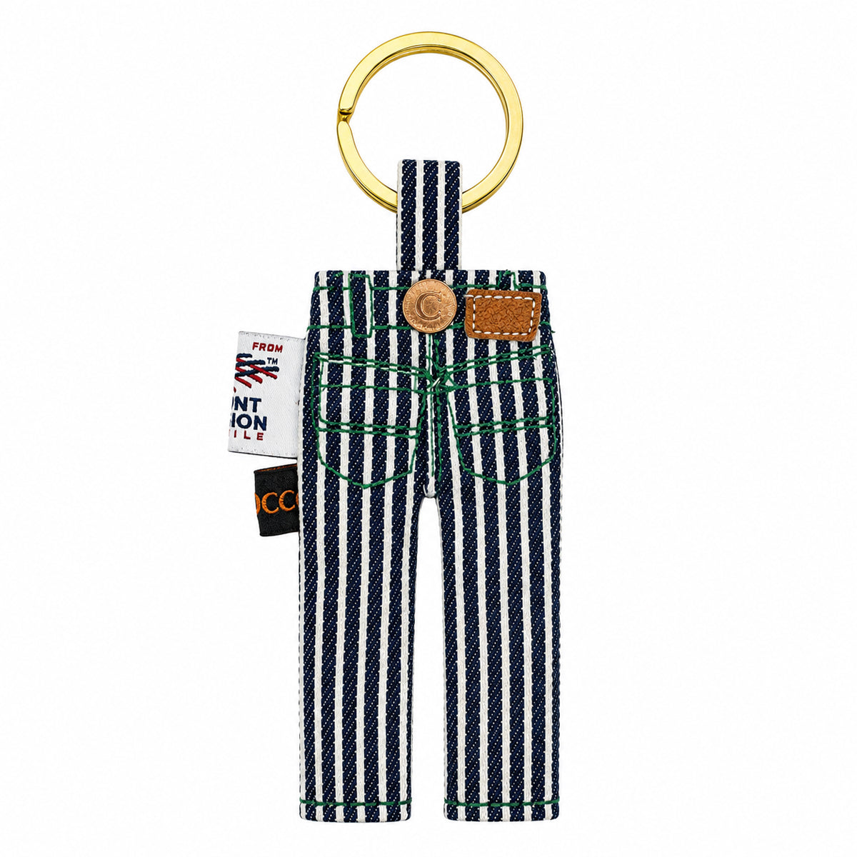 #HIC Hickory Stripe Tiny Jean Keychain