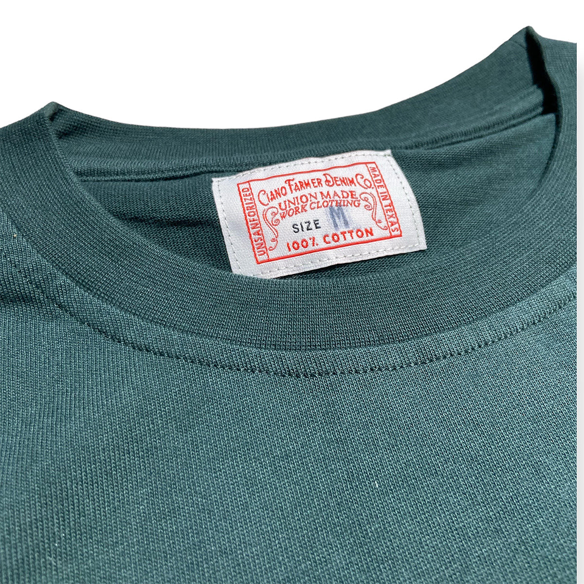 8.4oz TEXAS MADE "HEAVY ORGANIC" Crew Neck Kelly Green