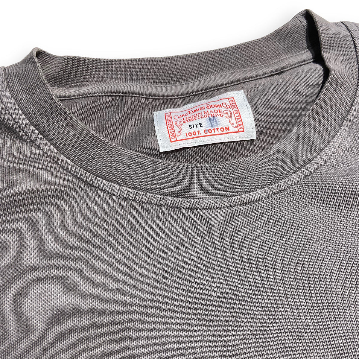 8.4oz TEXAS MADE "HEAVY ORGANIC" Crew Neck Slate Grey