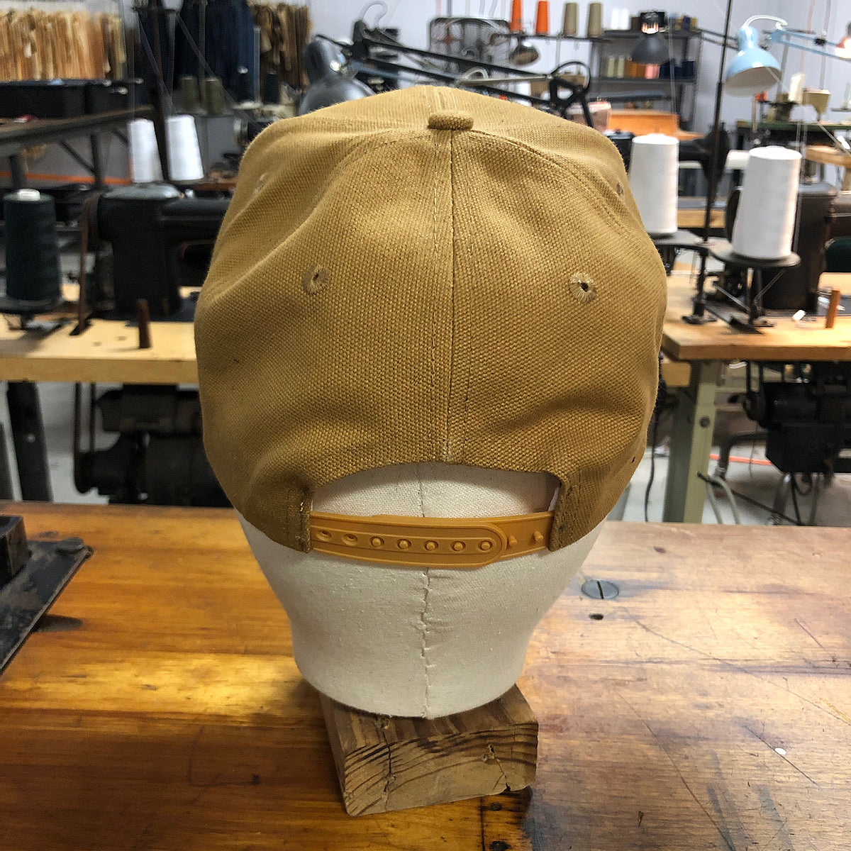 15oz USA Duck Canvas Snapback HAT Blank LITE OCHRE