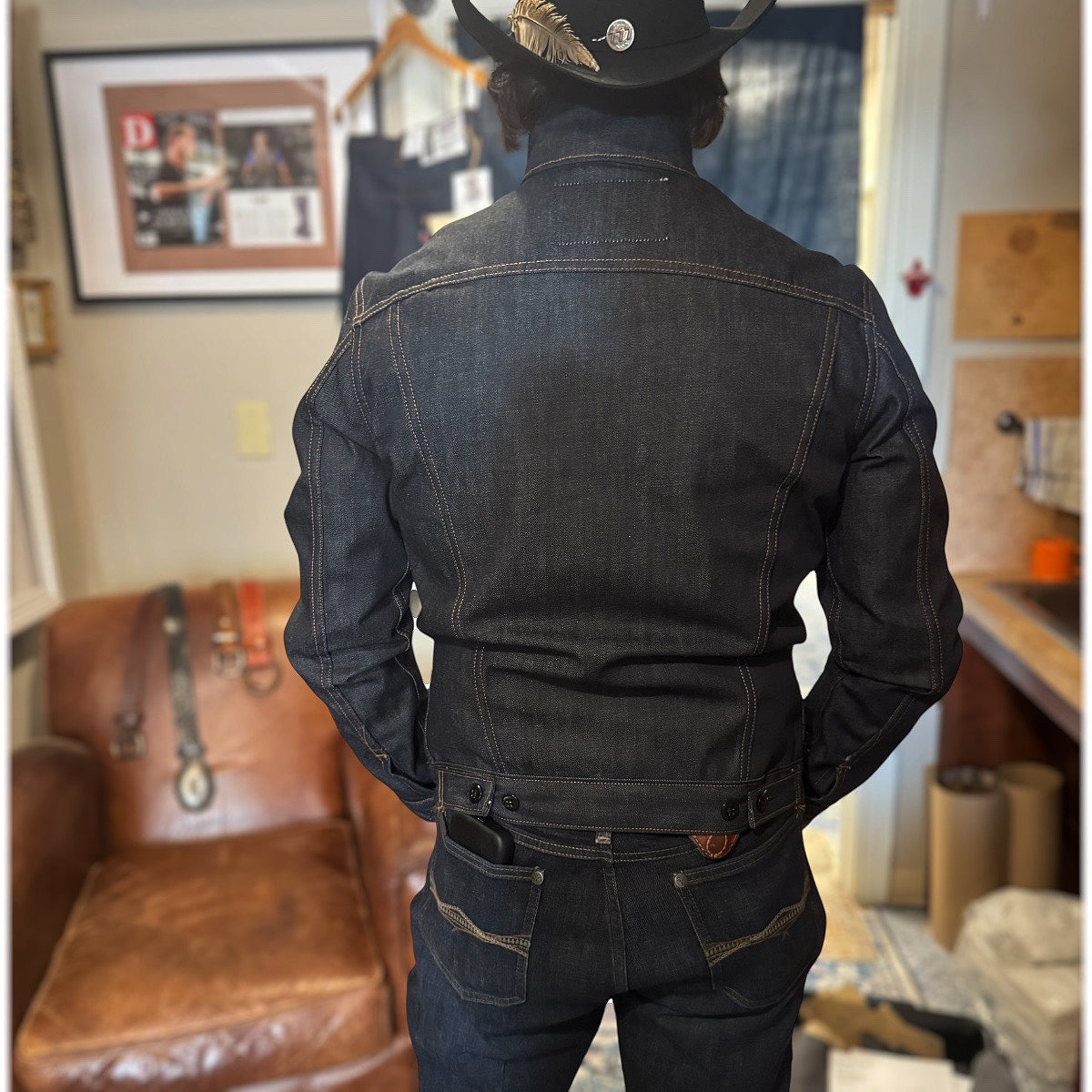 #901 13.5oz Cone Mills Selvage Denim Britton-Mason Farm Jacket
