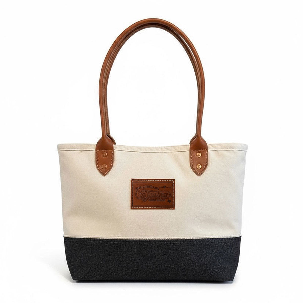 The Medium Farm Canvas/Denim Tote Bag