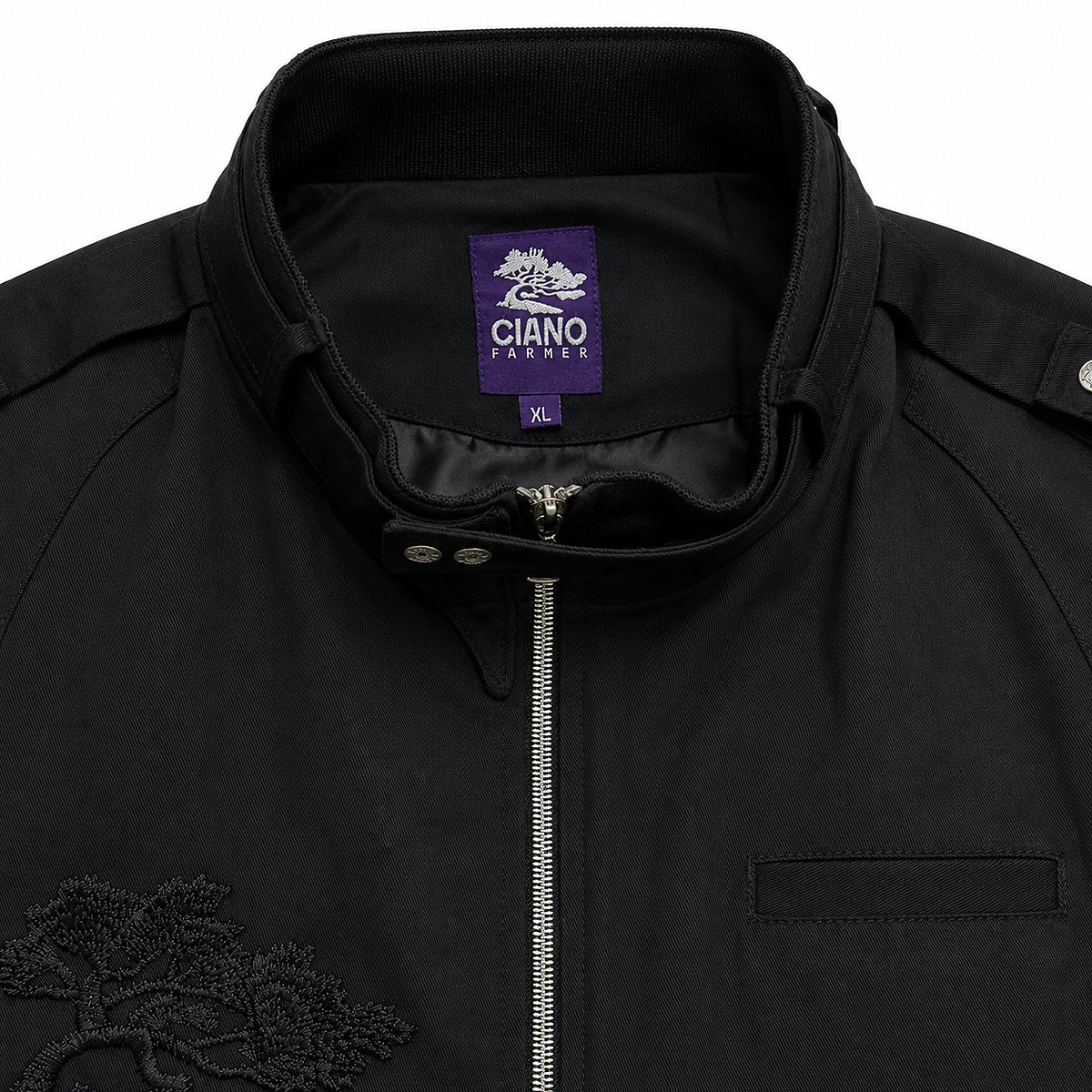 10oz Japanese Supima Cotton MO Jacket Black [Slim Fit]